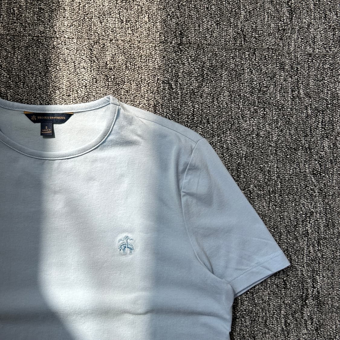 브룩스브라더스 스카이블루 자수로고 반팔티셔츠  상품이미지2