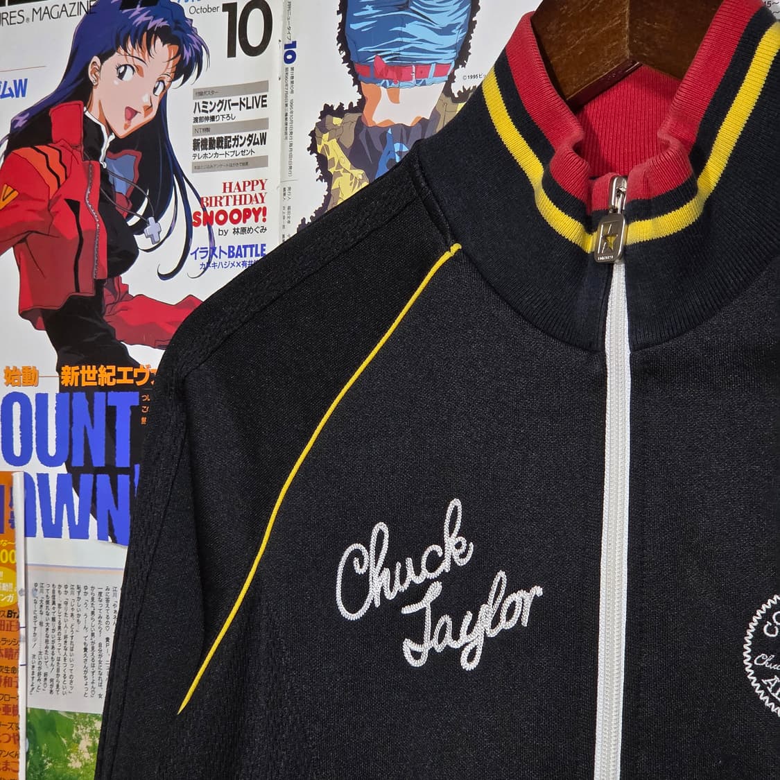 컨버스 블랙 레드 투라인 걸스 져지 상품이미지3