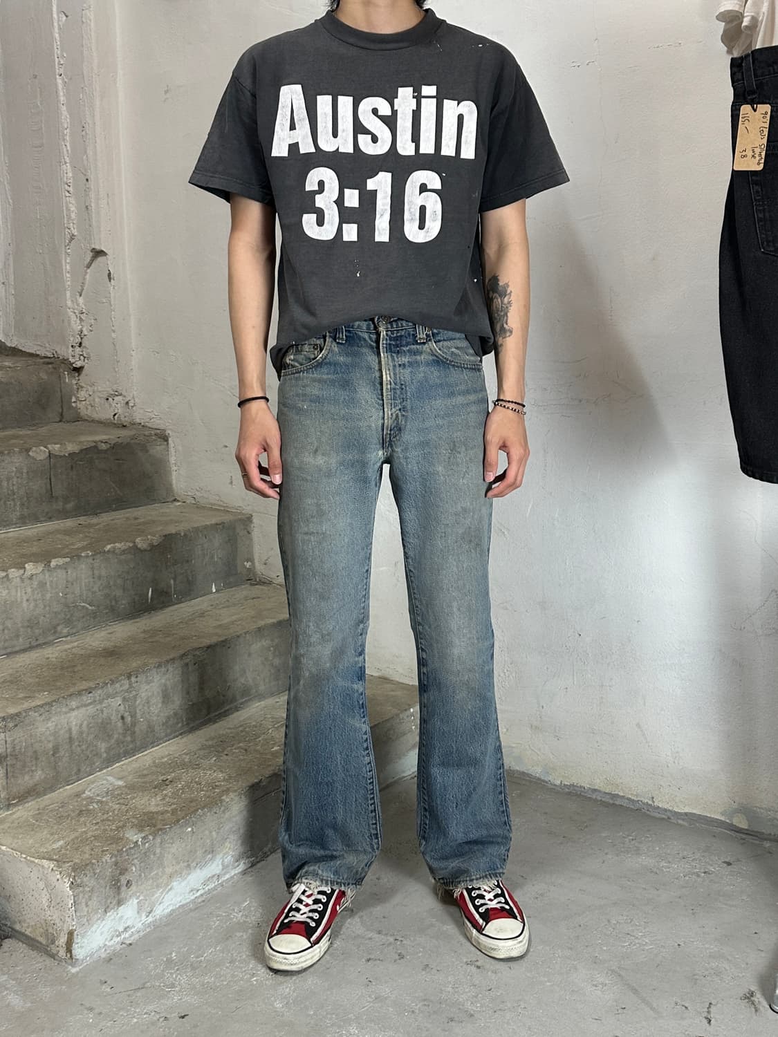 80's USA 빈티지 리바이스 517 오렌지탭 부츠컷 체인스티치 상품이미지2