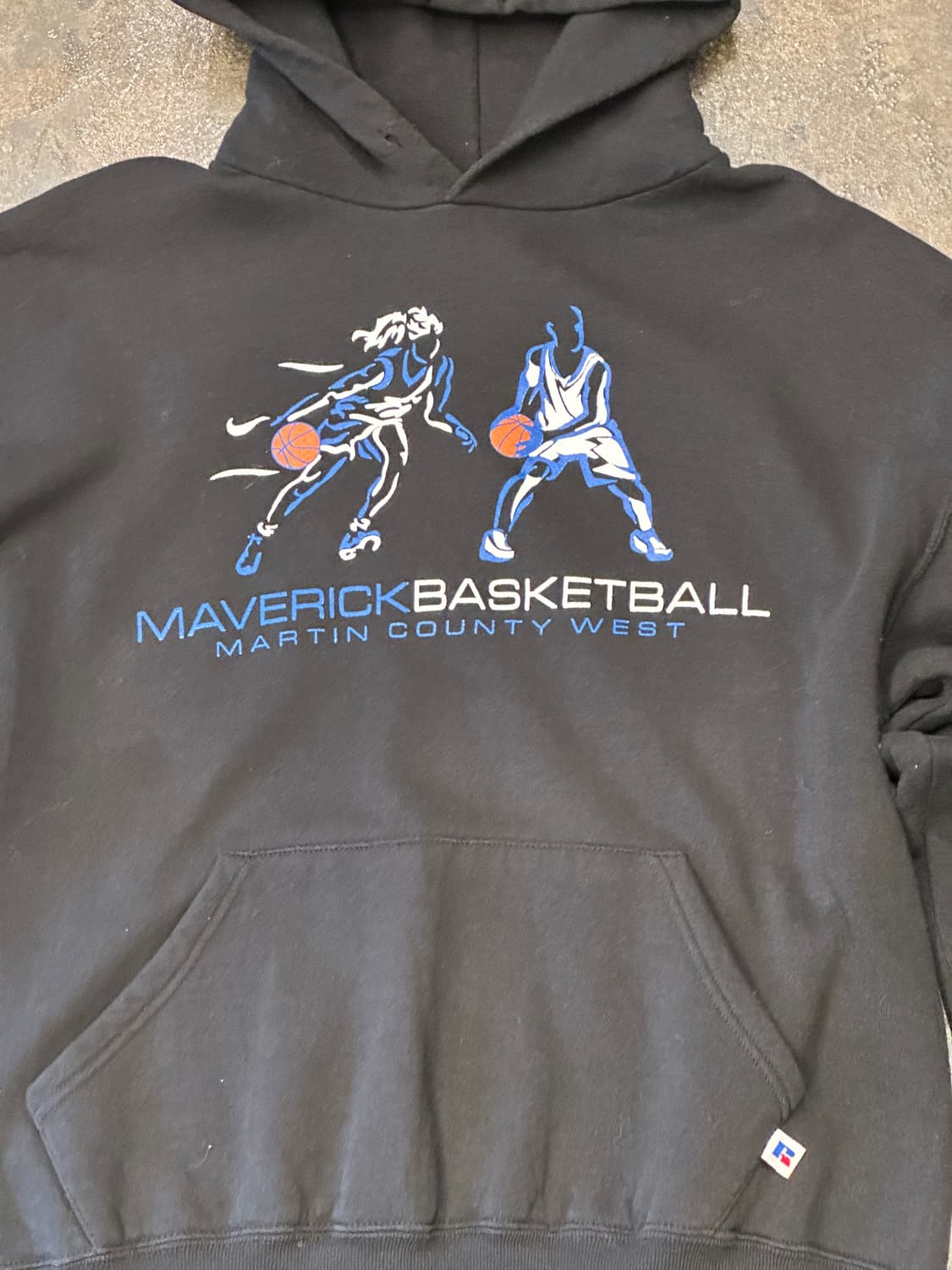 러셀 MAVERICK Basketball 후드티 블랙 L 상품이미지3
