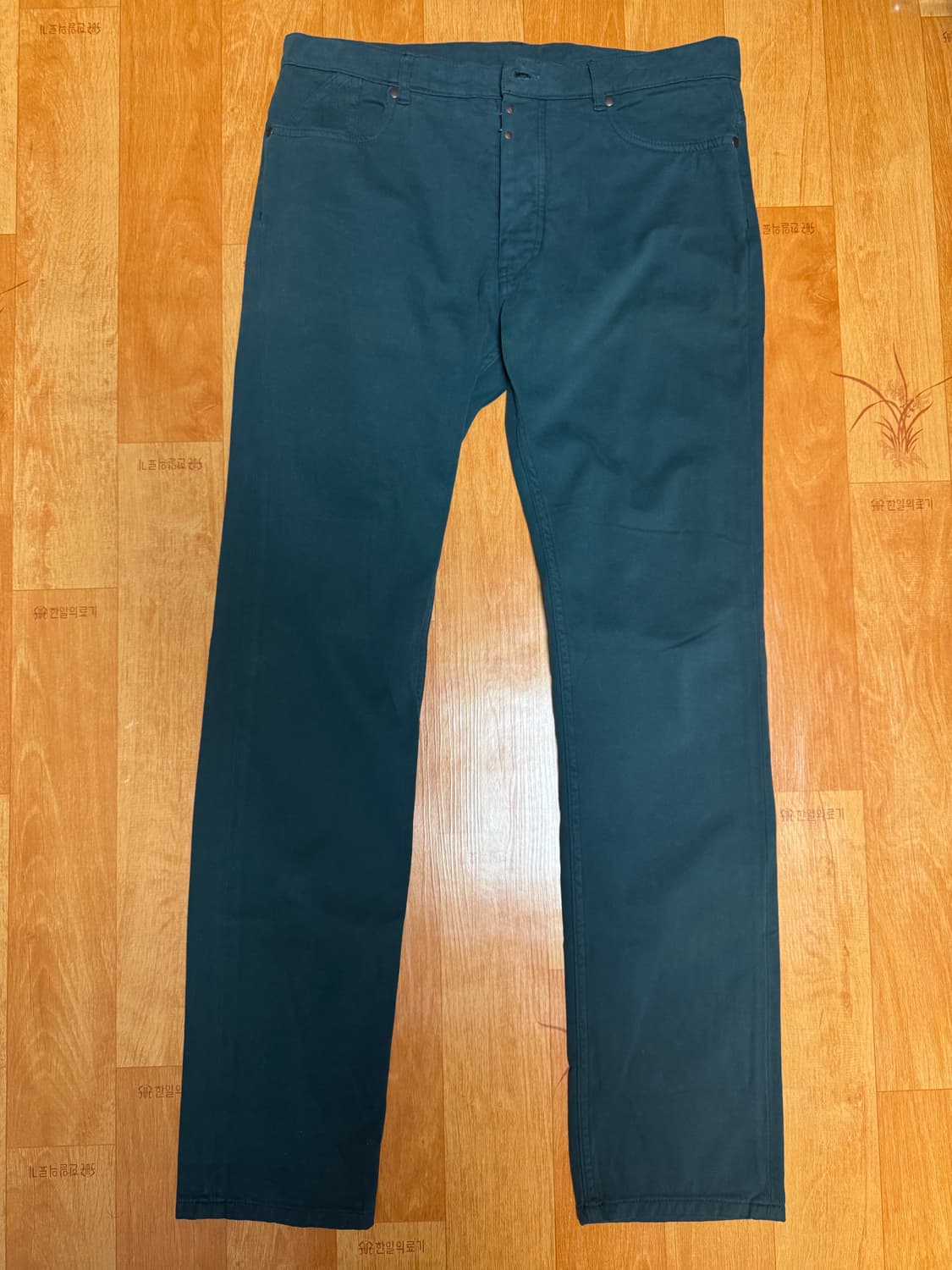 [48] 프랑스구매 마르지엘라 그린 컬러코튼 캐시미어 팬츠  상품이미지1