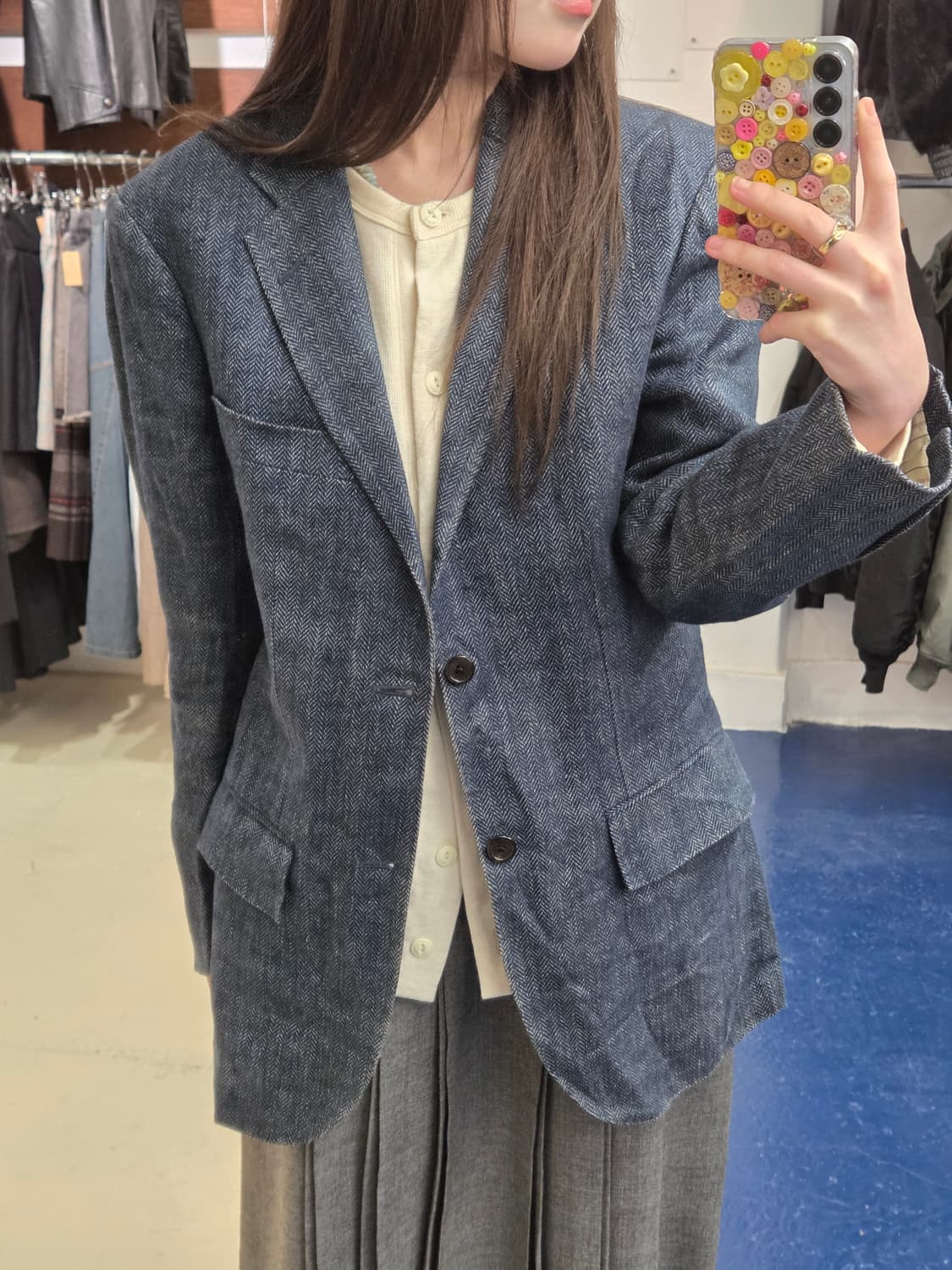 PRL 폴로 랄프로렌 데님 헤링본 블레이저 상품이미지1