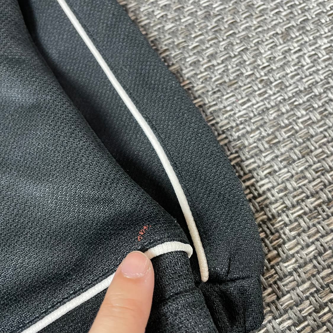 챔피온 키즈 블랙 화이트 로고 포인트 메쉬 집업 140 상품이미지7