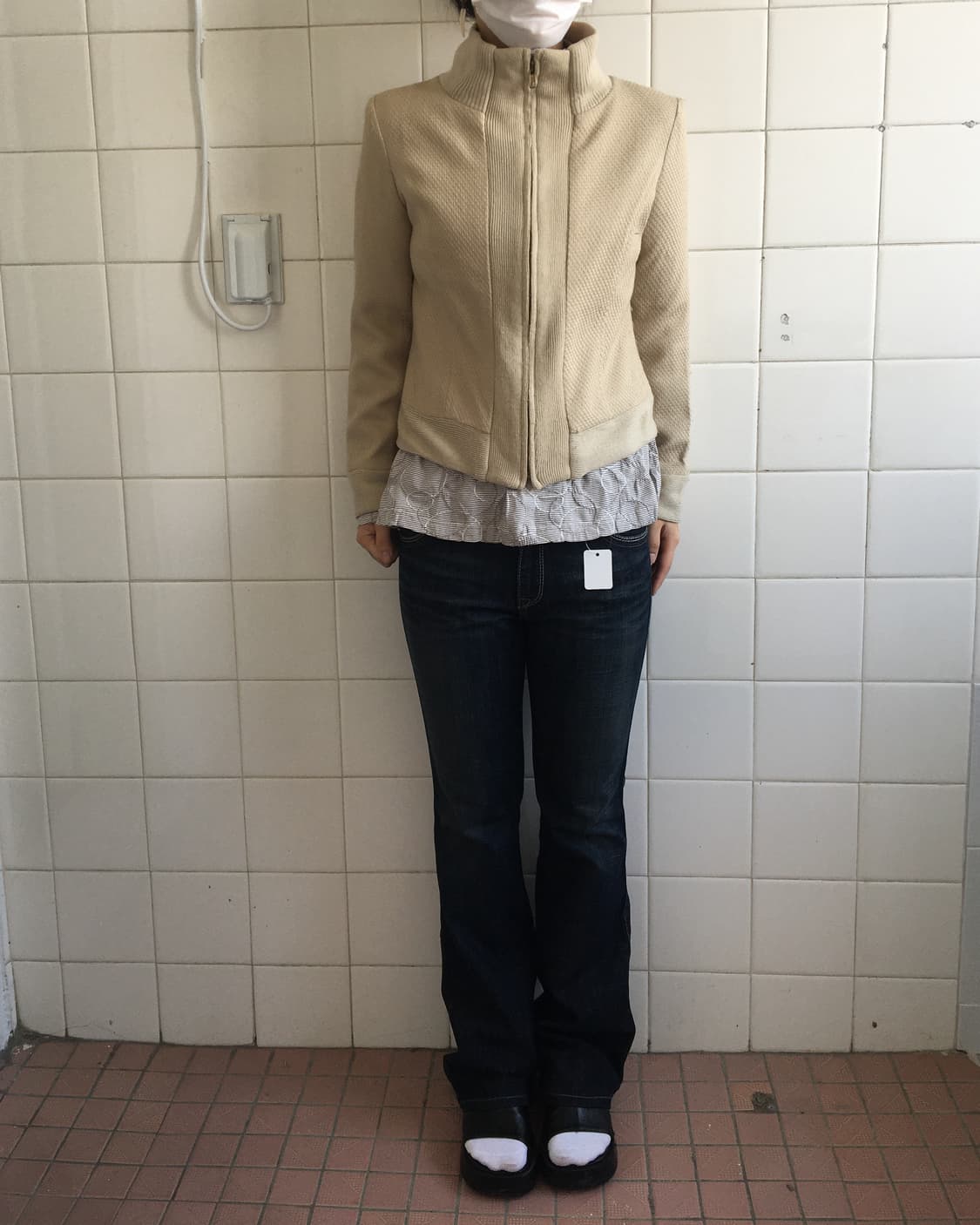 Knitted high neck jacket 상품이미지5