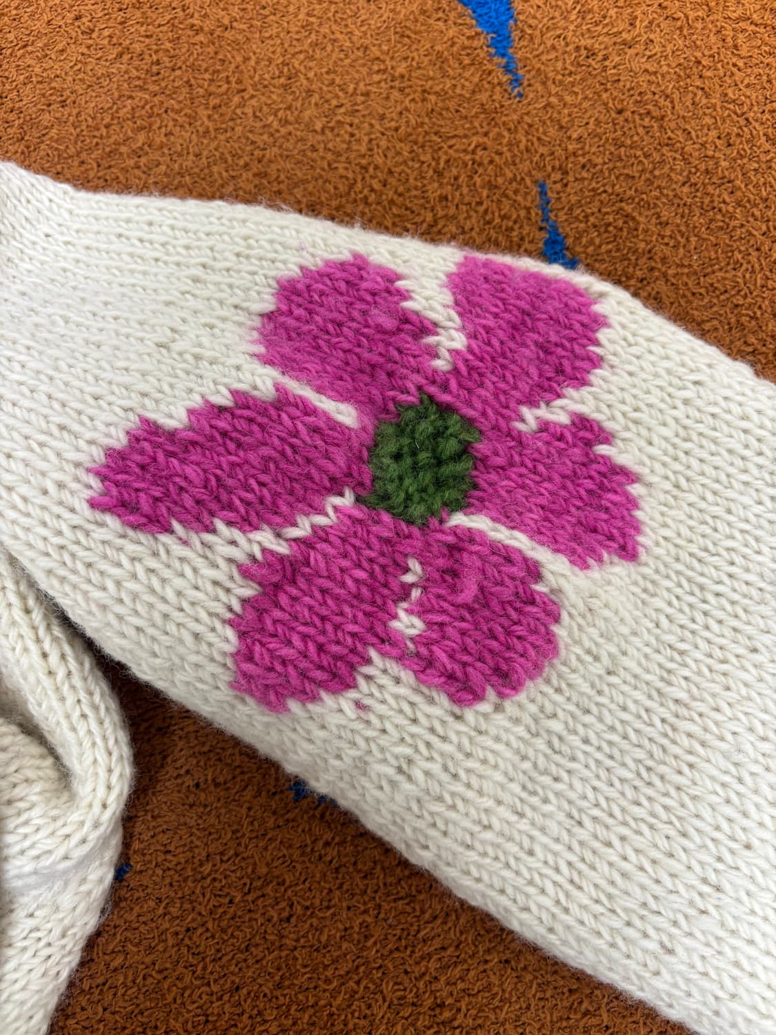 Macmahon 맥마혼 니팅 밀스 성조기 핸드니트스웨터 왈데스 투웨이자켓 상품이미지5