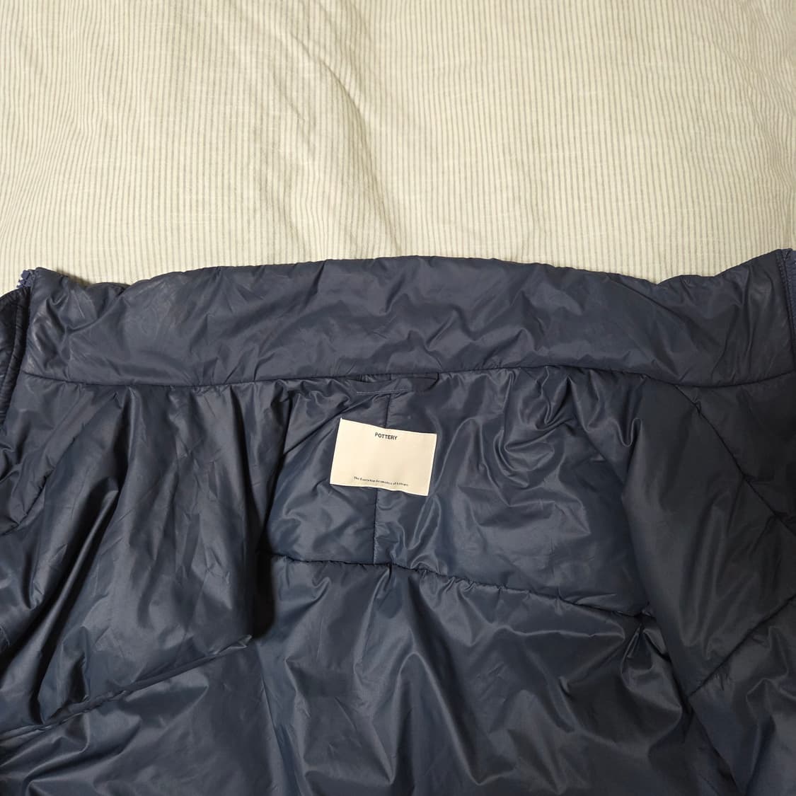 포터리 나일론 믹점퍼 네이비 2 / 자켓 경량 프리마로프트 패딩 상품이미지3