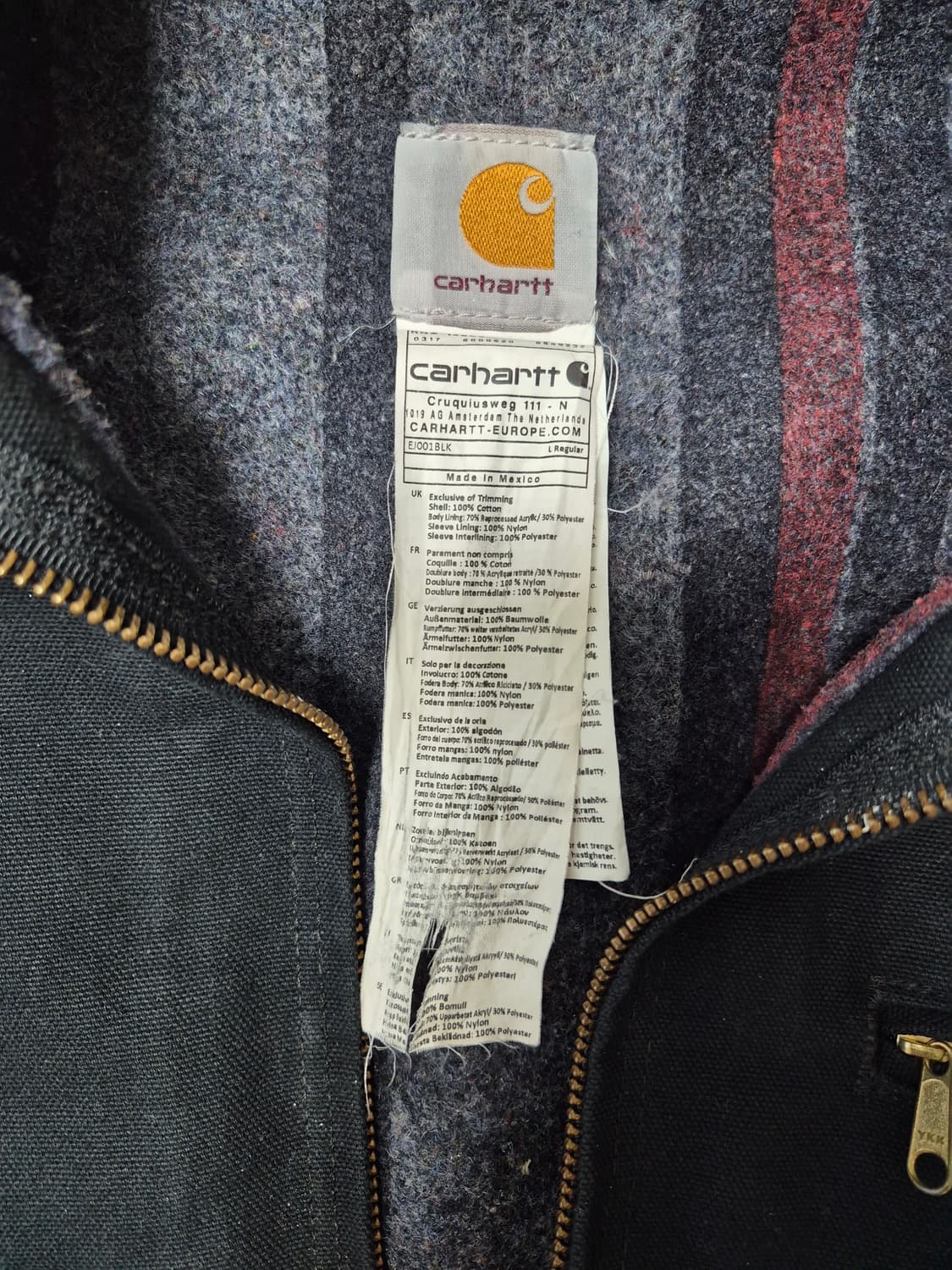 칼하트 디트로이트 자켓 유럽 라인 EJ001BLK L사이즈 상품이미지5