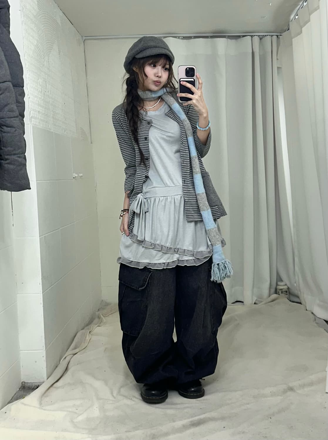 그레이 너드 니혼진 러힙 패딩 코디세트 상품이미지3