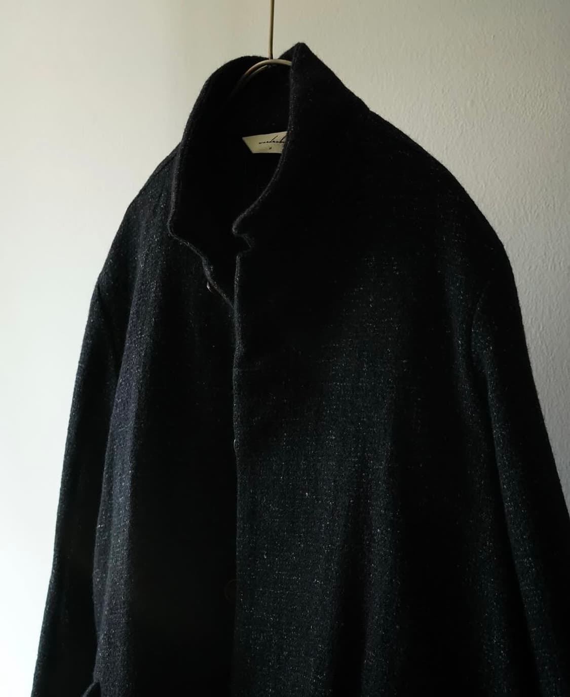 [m] 워드로브41 라이브러리 코트 멜란지블랙 상품이미지4