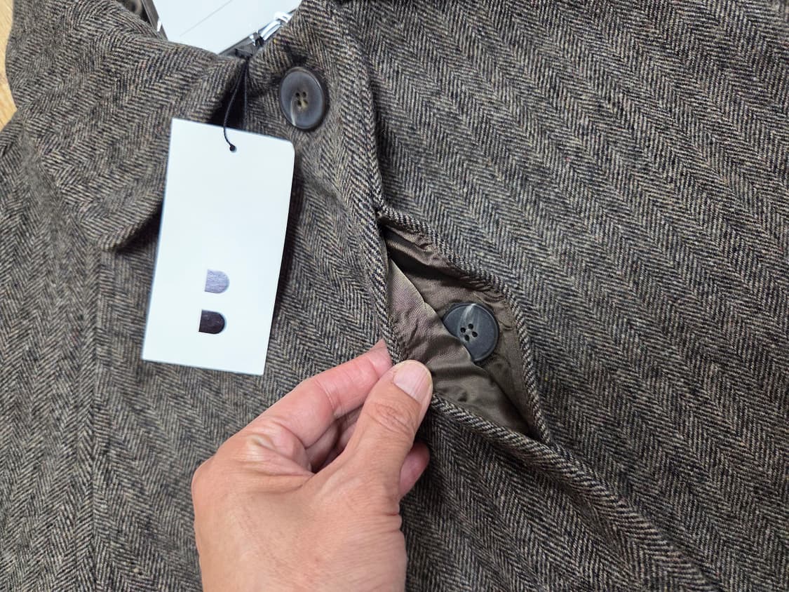 에디션비X룩캐스트(LOOKCAST) 헤링본 울코트 66-77 새상품 상품이미지7