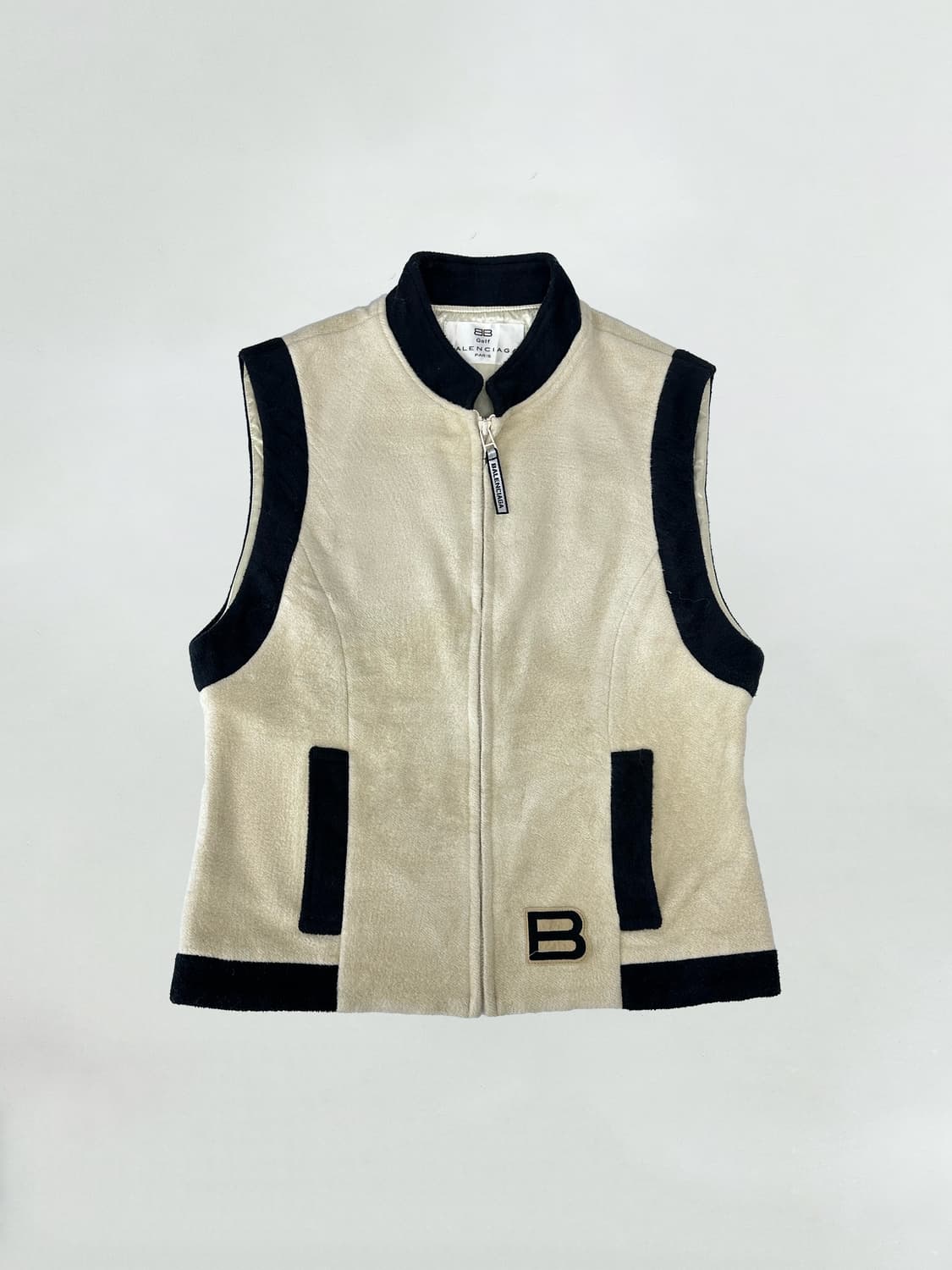 발렌시아가 로고 집업 플리스 베스트 상품이미지1