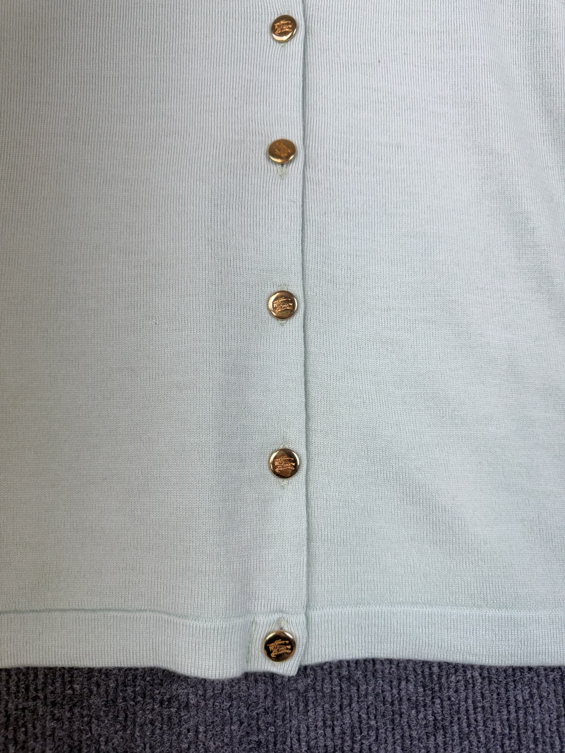 90s 버버리 금장버튼 울 가디건 상품이미지4