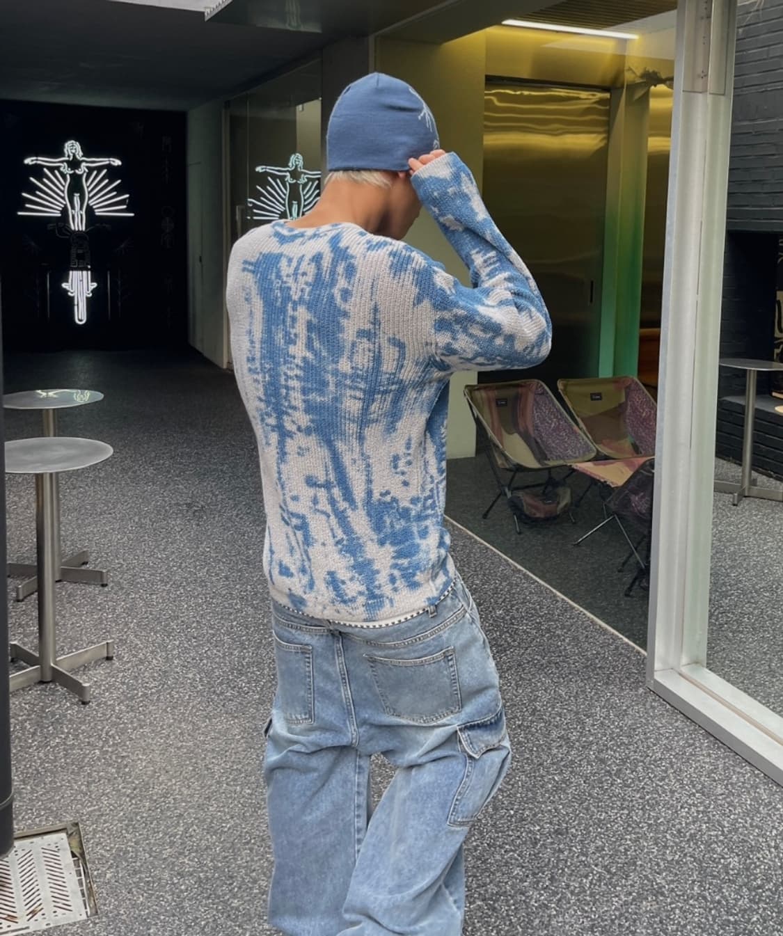 타이다이 워터컬러 니트 (블루) 상품이미지2