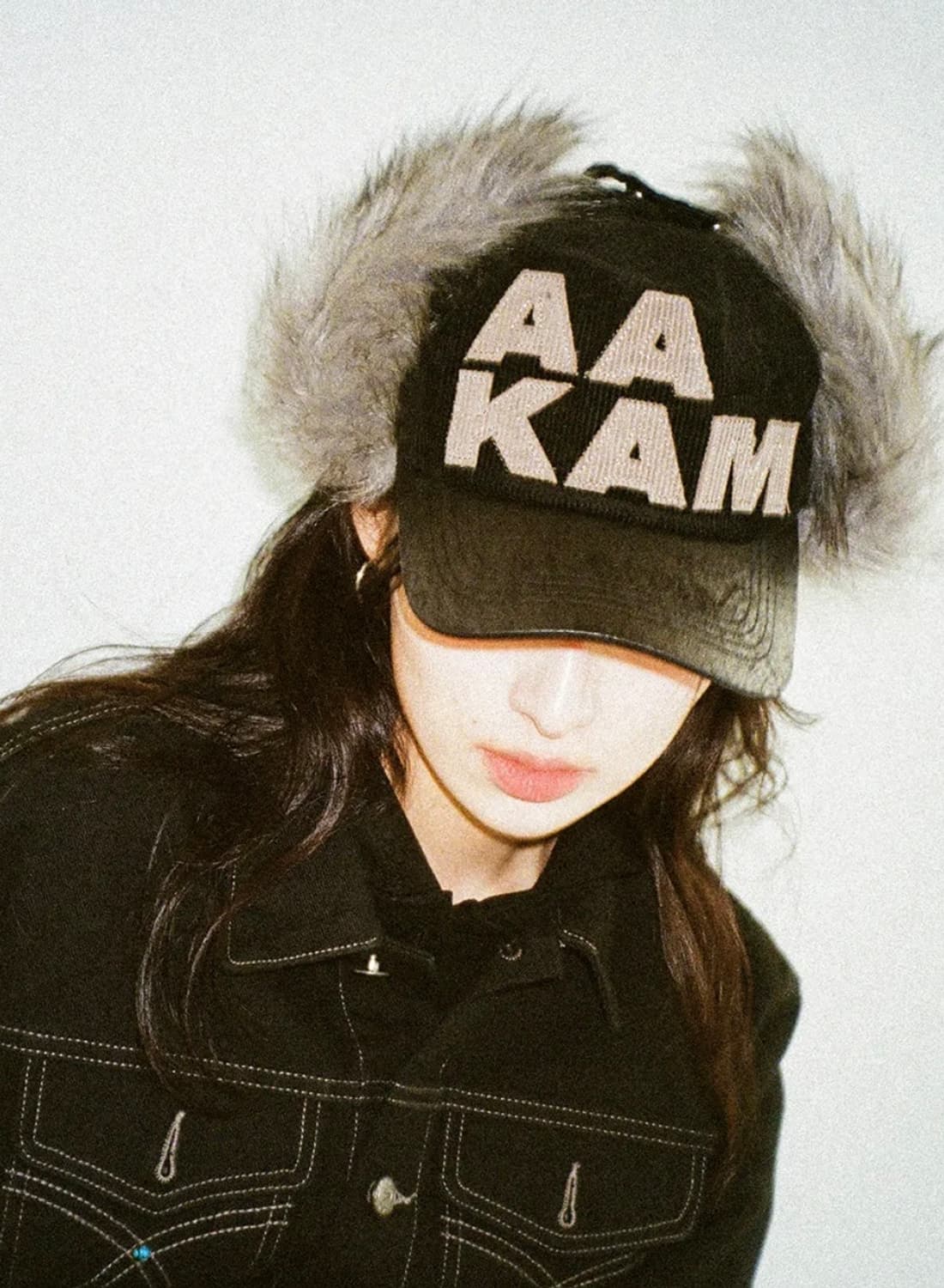 아캄 Leather Mixed Trapper Cap (Black) 상품이미지2