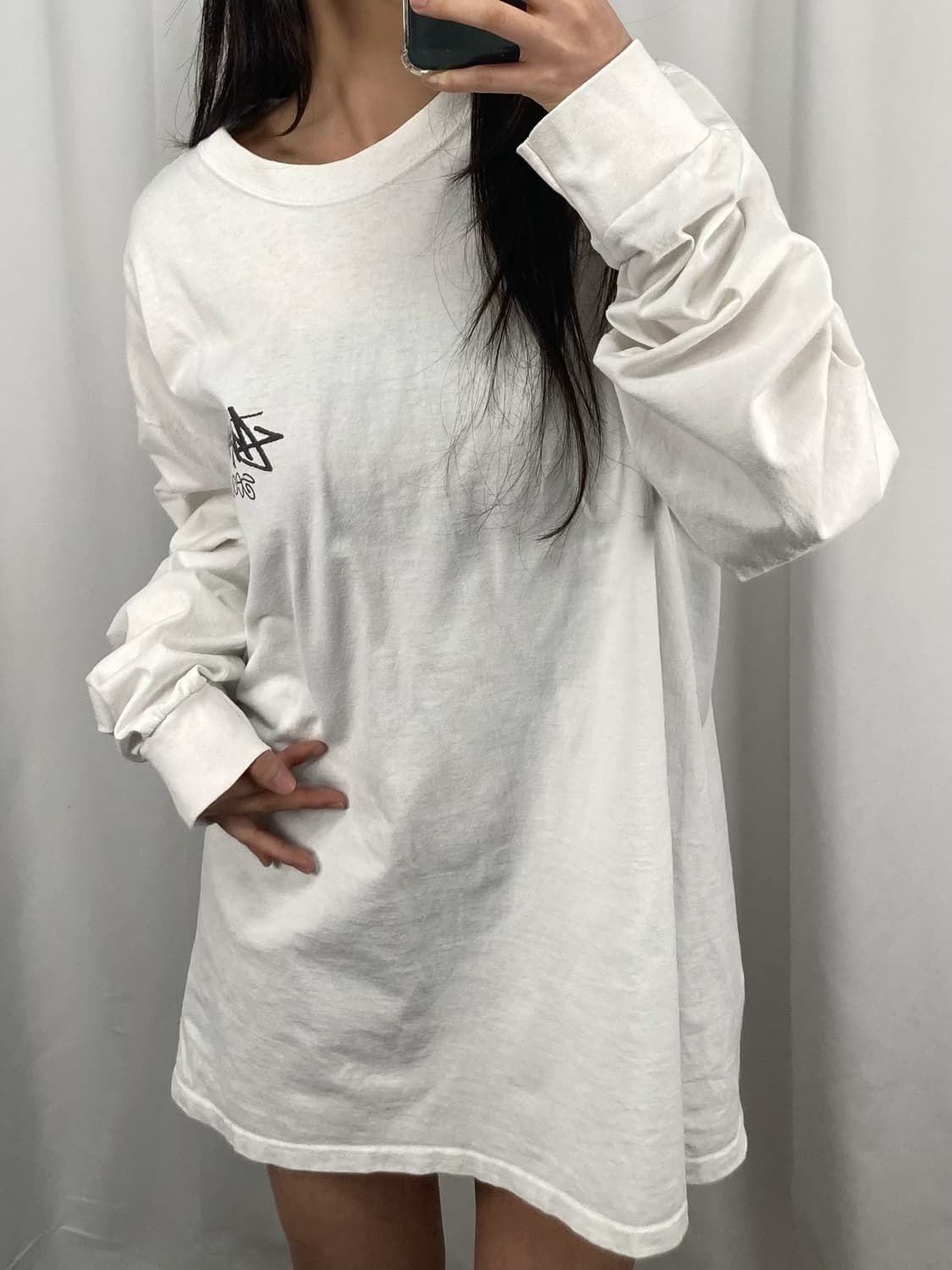 스투시 화이트 롱슬리브 상품이미지2