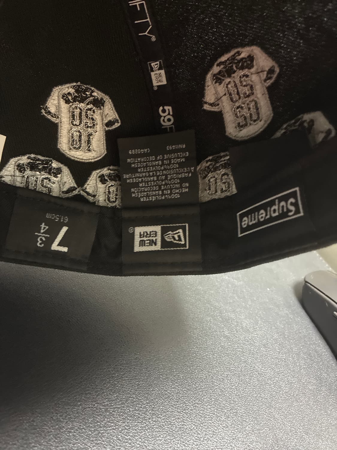 슈프림 x 뉴에라 저지 박스로고 블랙 - 24FW 상품이미지4