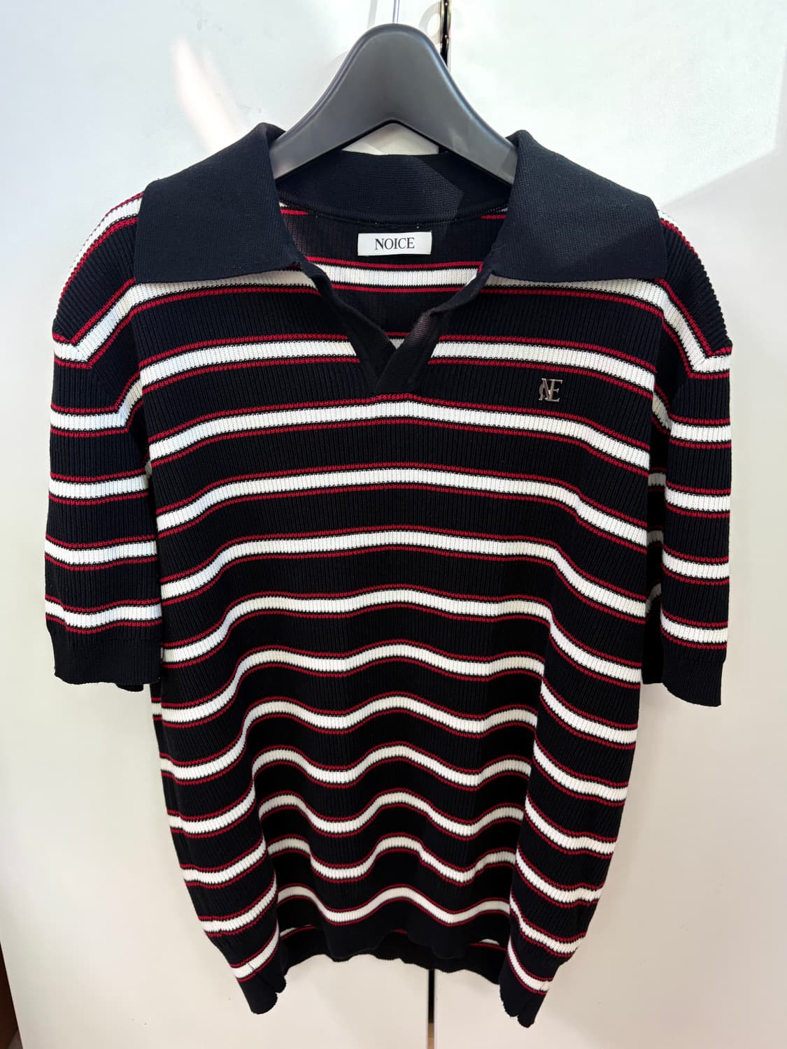 노이스 M STRIPED KNIT POLO SHIRT 상품이미지2