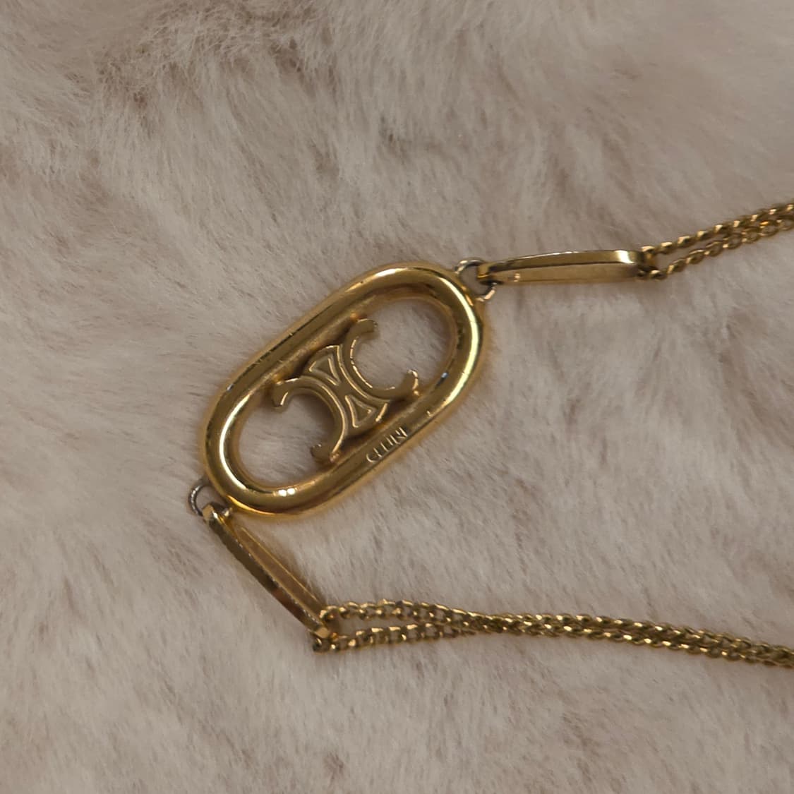 셀린느 트리옹프 금장 체인 목걸이 상품이미지6