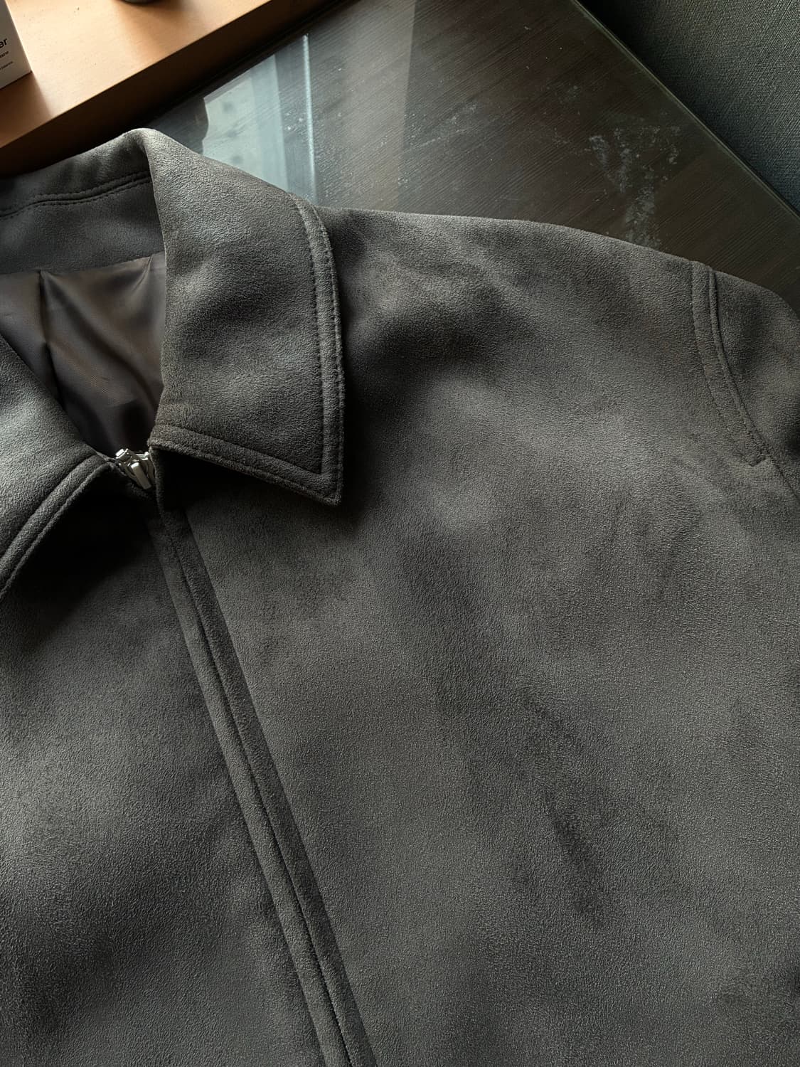 (XL) 드로우핏 리에디션 스웨이드 자켓 [GREY] 판매 상품이미지8