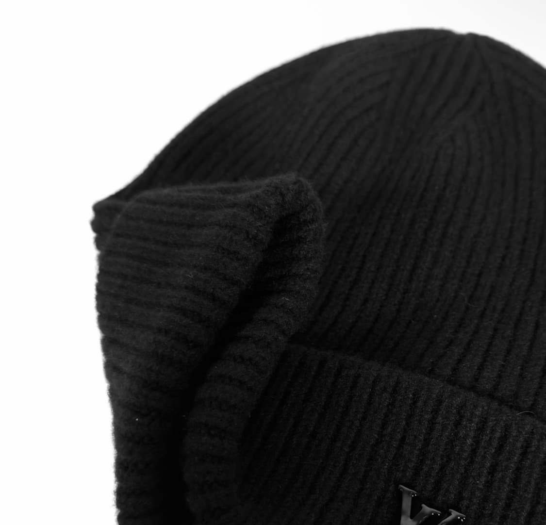 루이비통 어헤드 LV로고 캐시미어 비니 블랙 MP3246 상품이미지5