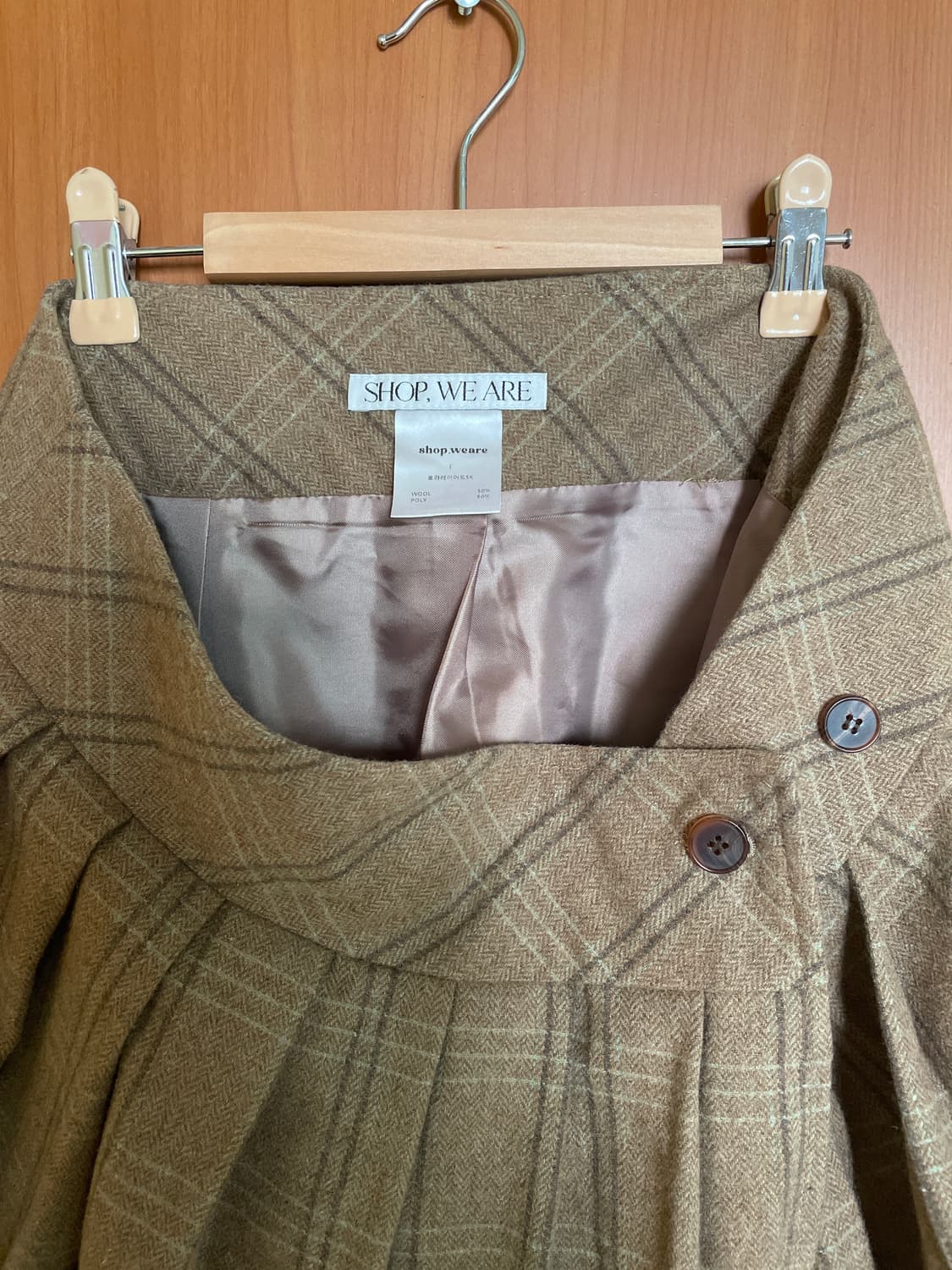 체크 레이어드 스커트 상품이미지3