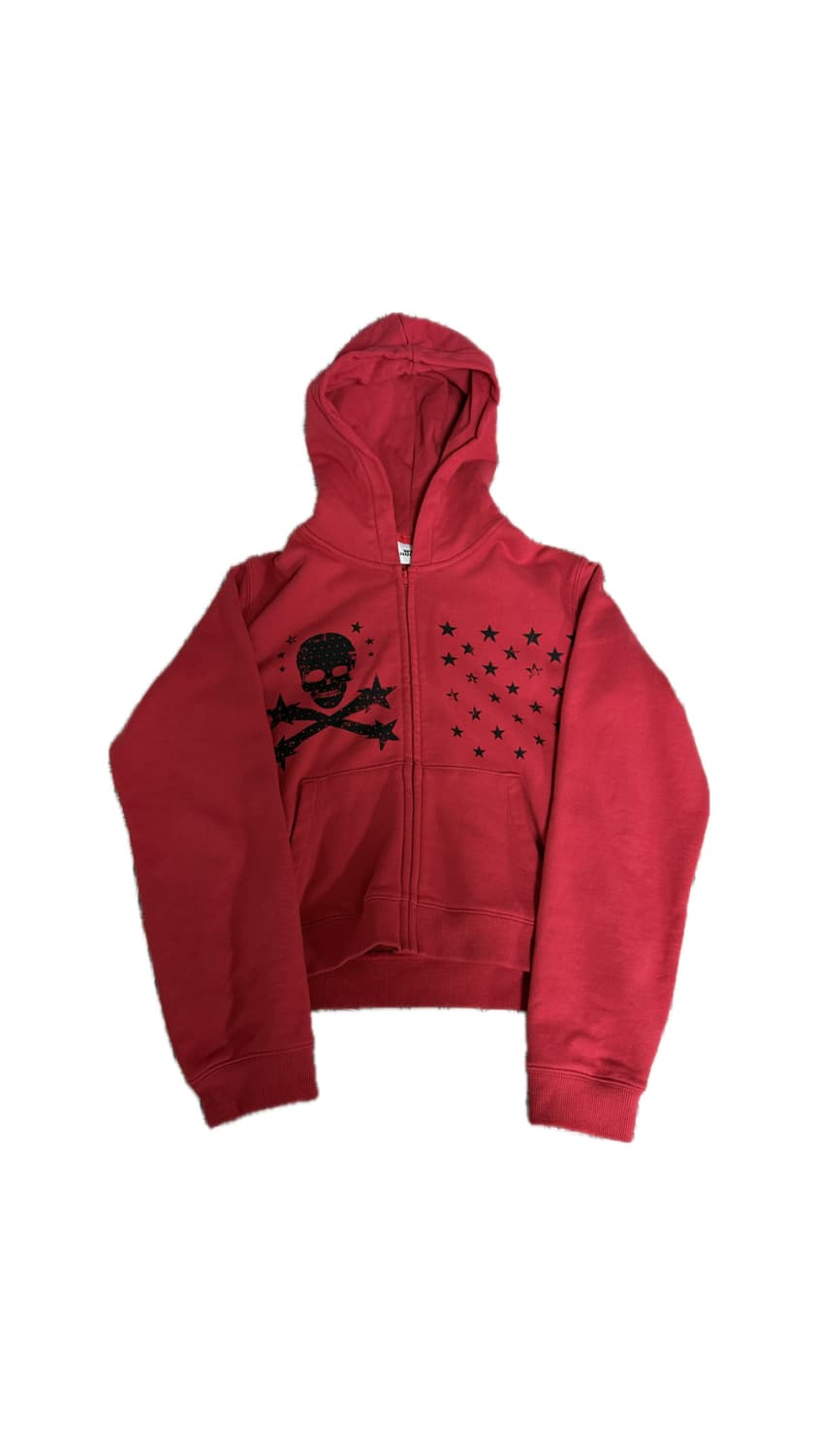 웹하우스 스컬 스타 엔젤 후드집업 레드 상품이미지1