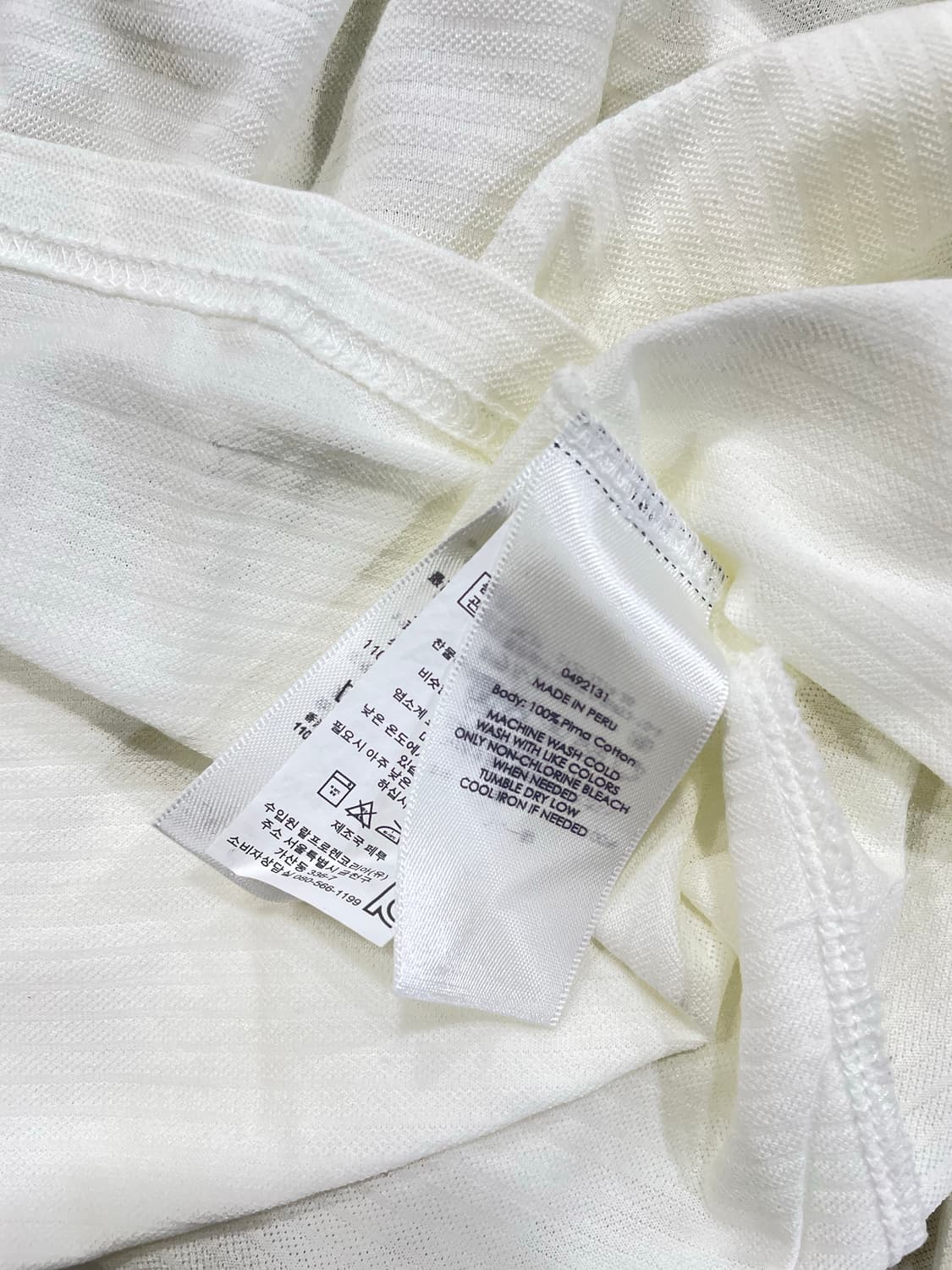 폴로랄프로렌(블랙라벨)/화이트 코튼니트라운드티 상품이미지5