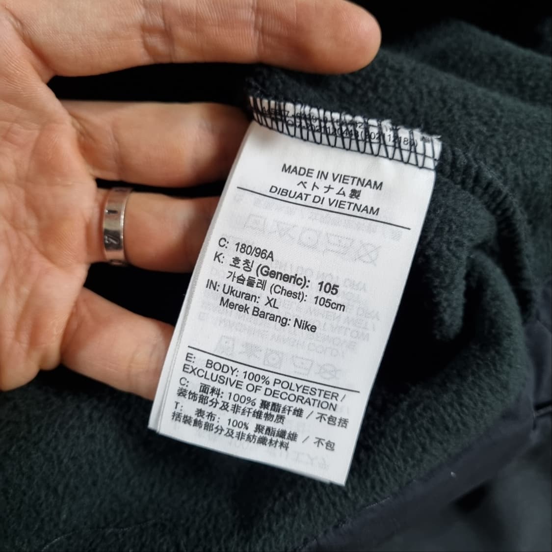 ( XL ) 나이키 빅스우시 플리스 블랙 맨투맨 상품이미지4