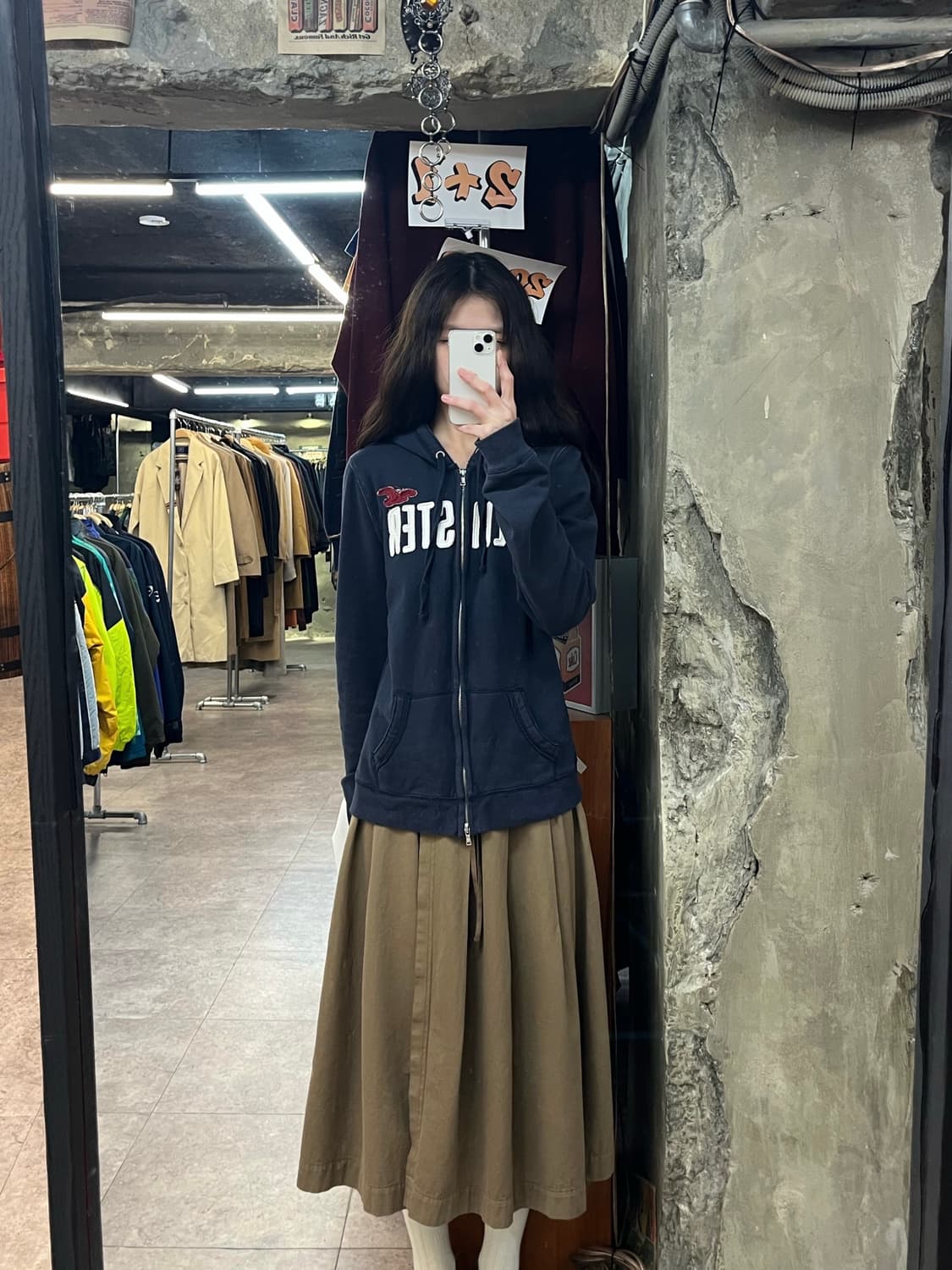 홀리스터 투웨이 기모 후드집업 네이비 XL #csz3597 상품이미지2