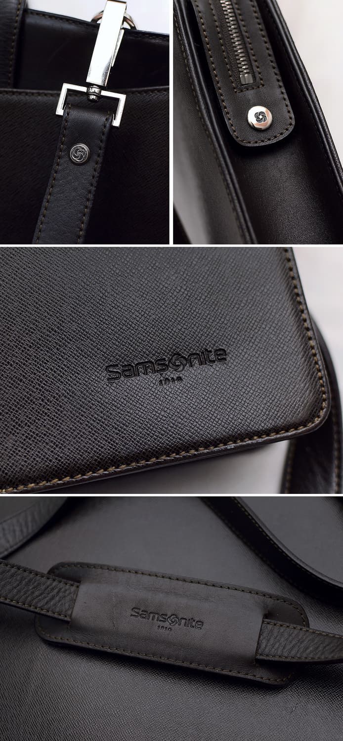 쌤소나이트 폴리오 풀그레인 사피아노 레더 슬림 브리프케이스 상품이미지9