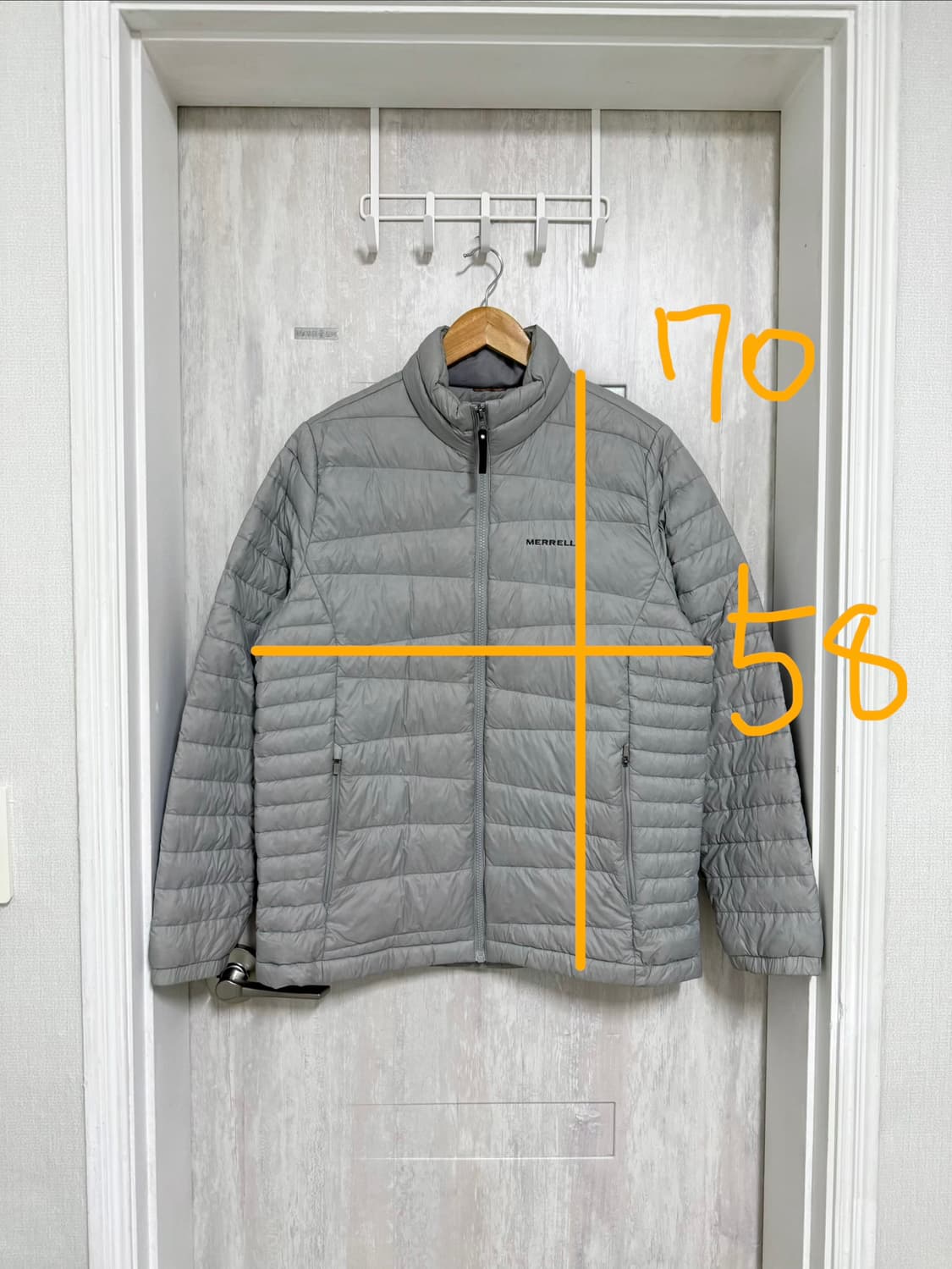 남성 105 / 머렐 덕다운 그레이 경량패딩 상품이미지2