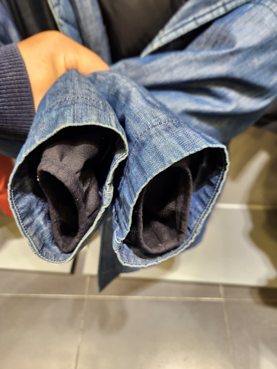 노스페이스 데님 다운패딩자켓 상품이미지6