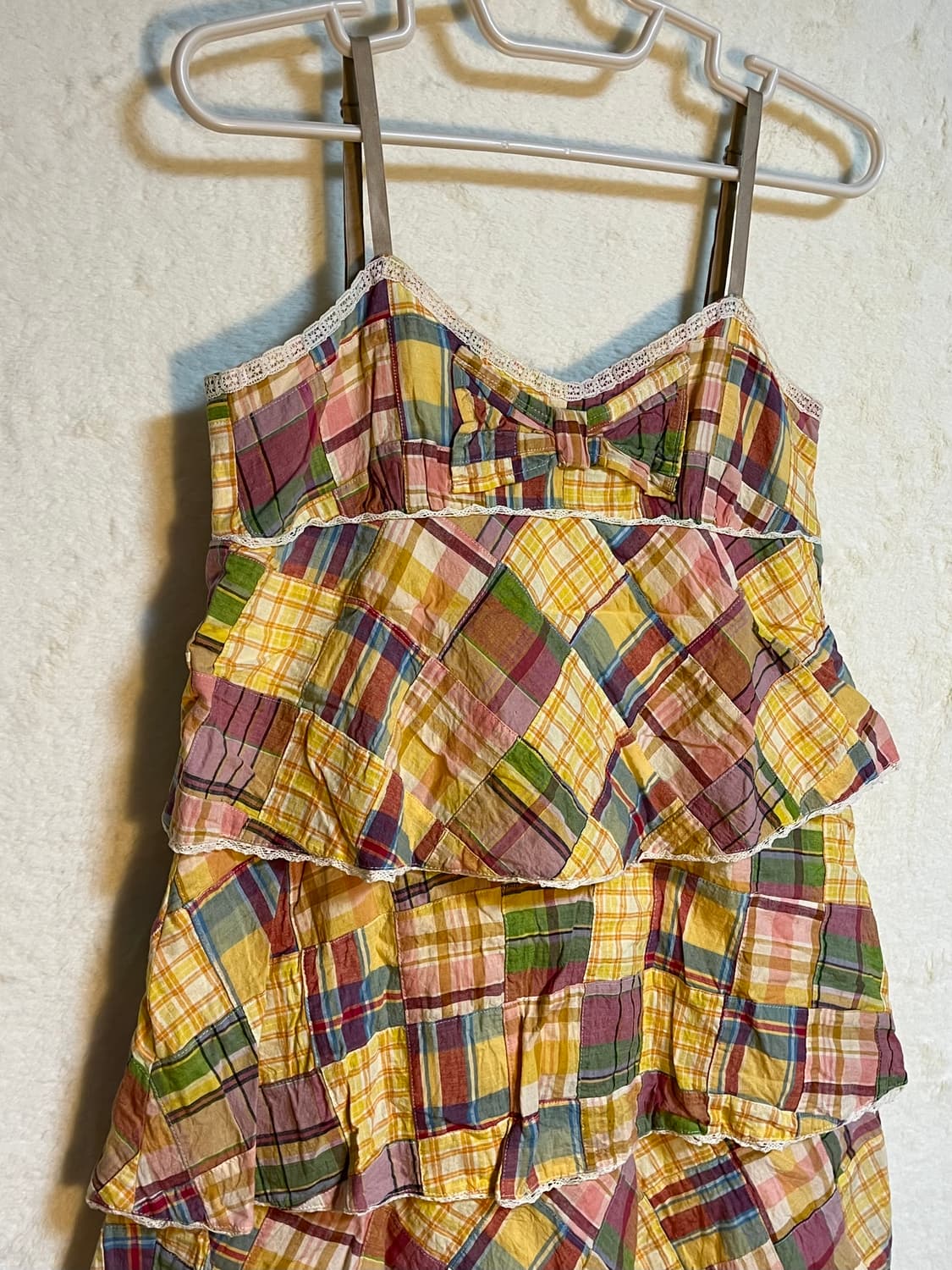 빈티지 하구미 리본 레이스 패치 원피스 상품이미지3