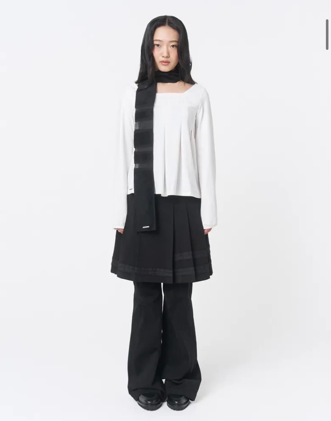미세키서울 아코디언 탑 화이트 상품이미지2