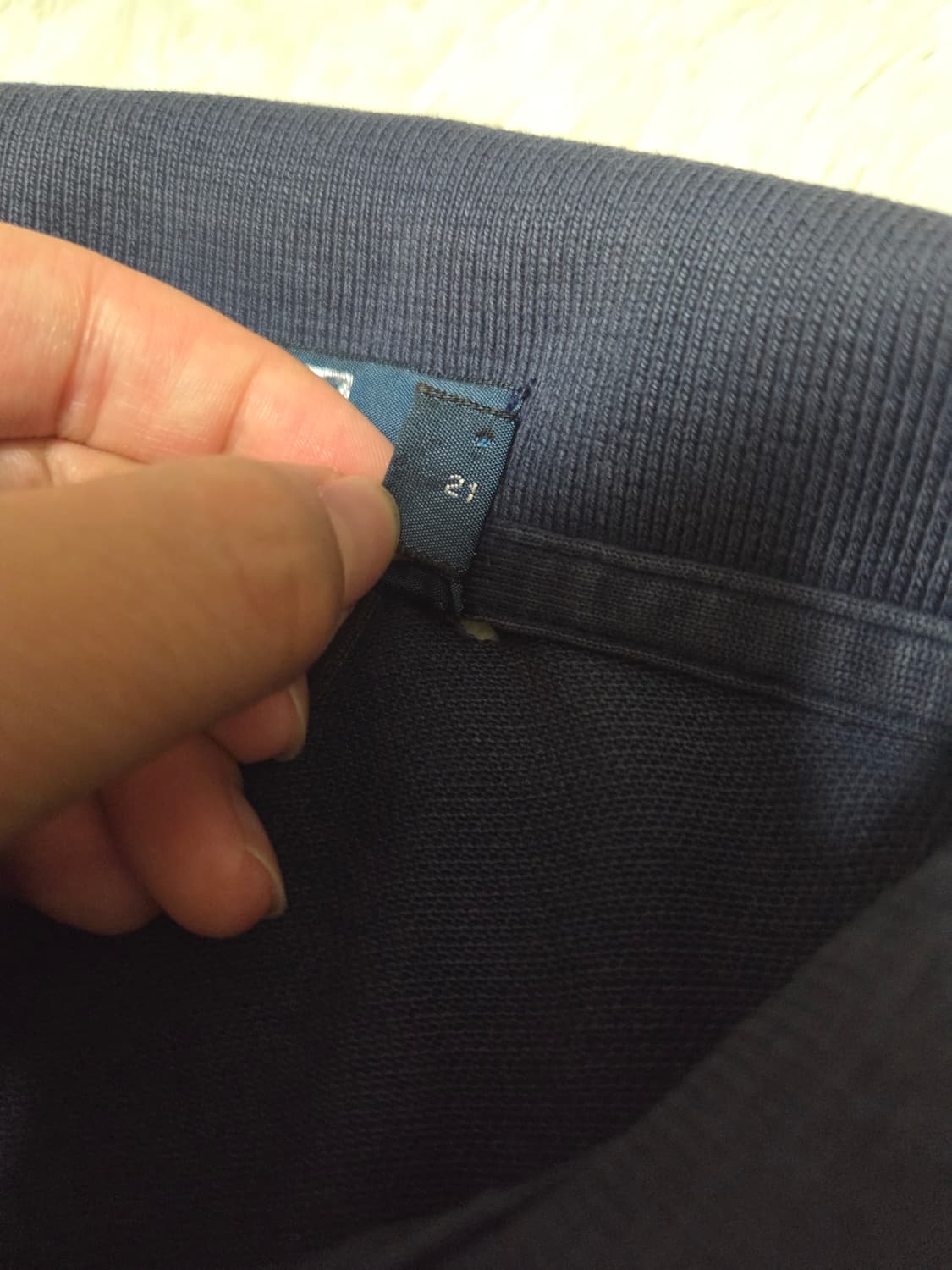 폴로 형광주황빅포니 네이비카라반팔L 상품이미지3