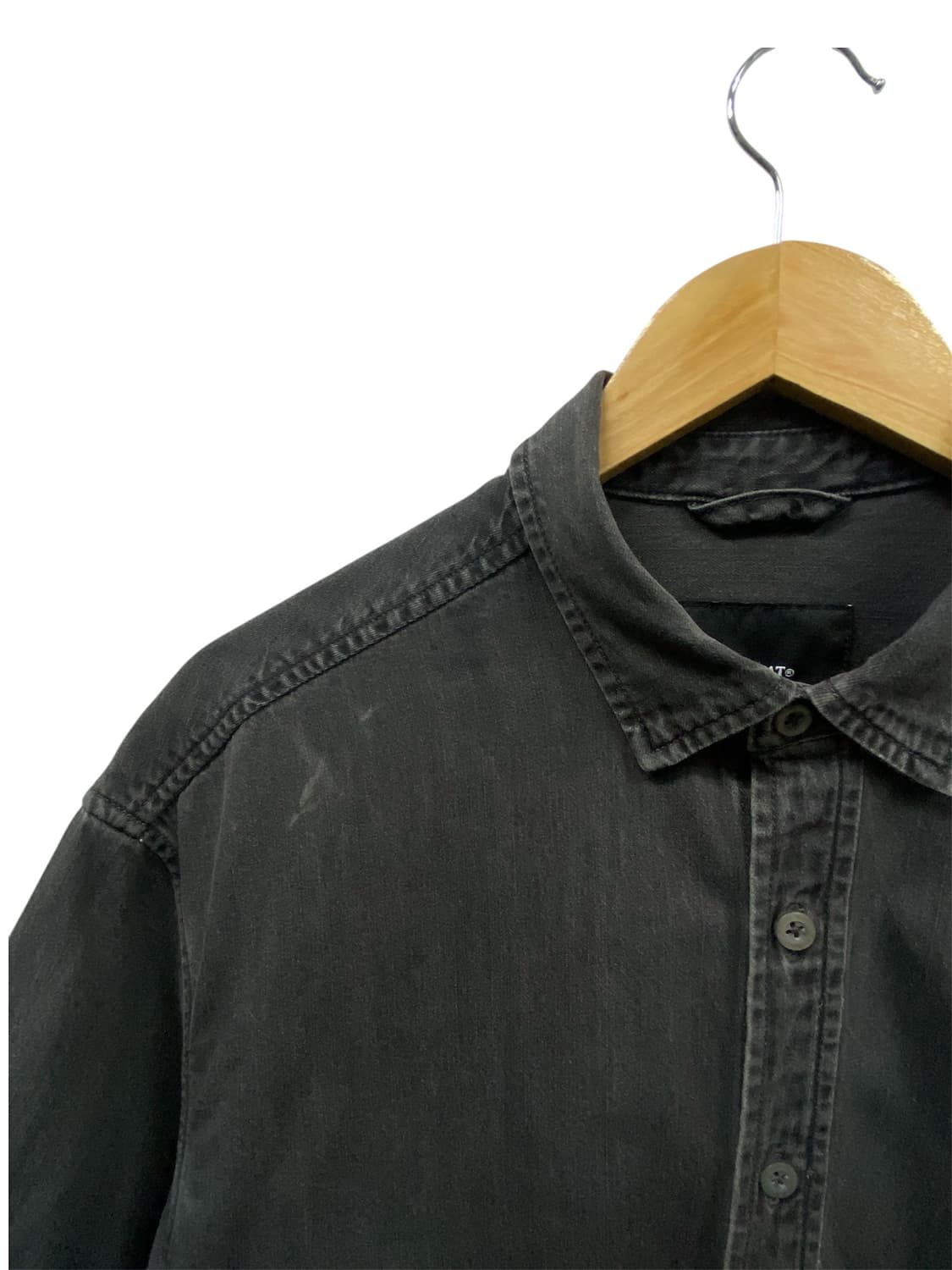 커버낫 블랙 워싱 데님 셔츠 M 상품이미지5