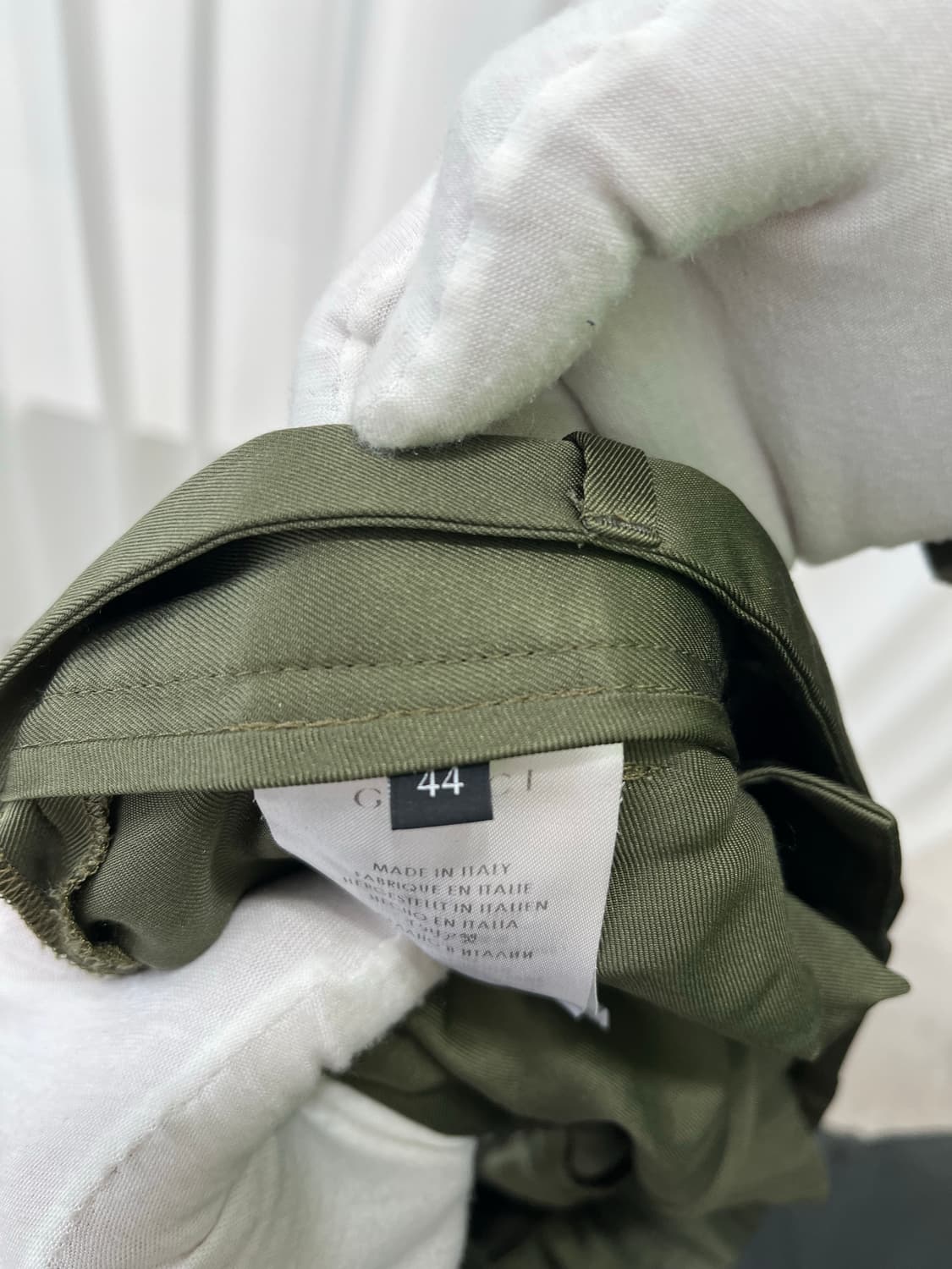 구찌 남성 실크 슬랙스 44 카키 상품이미지5