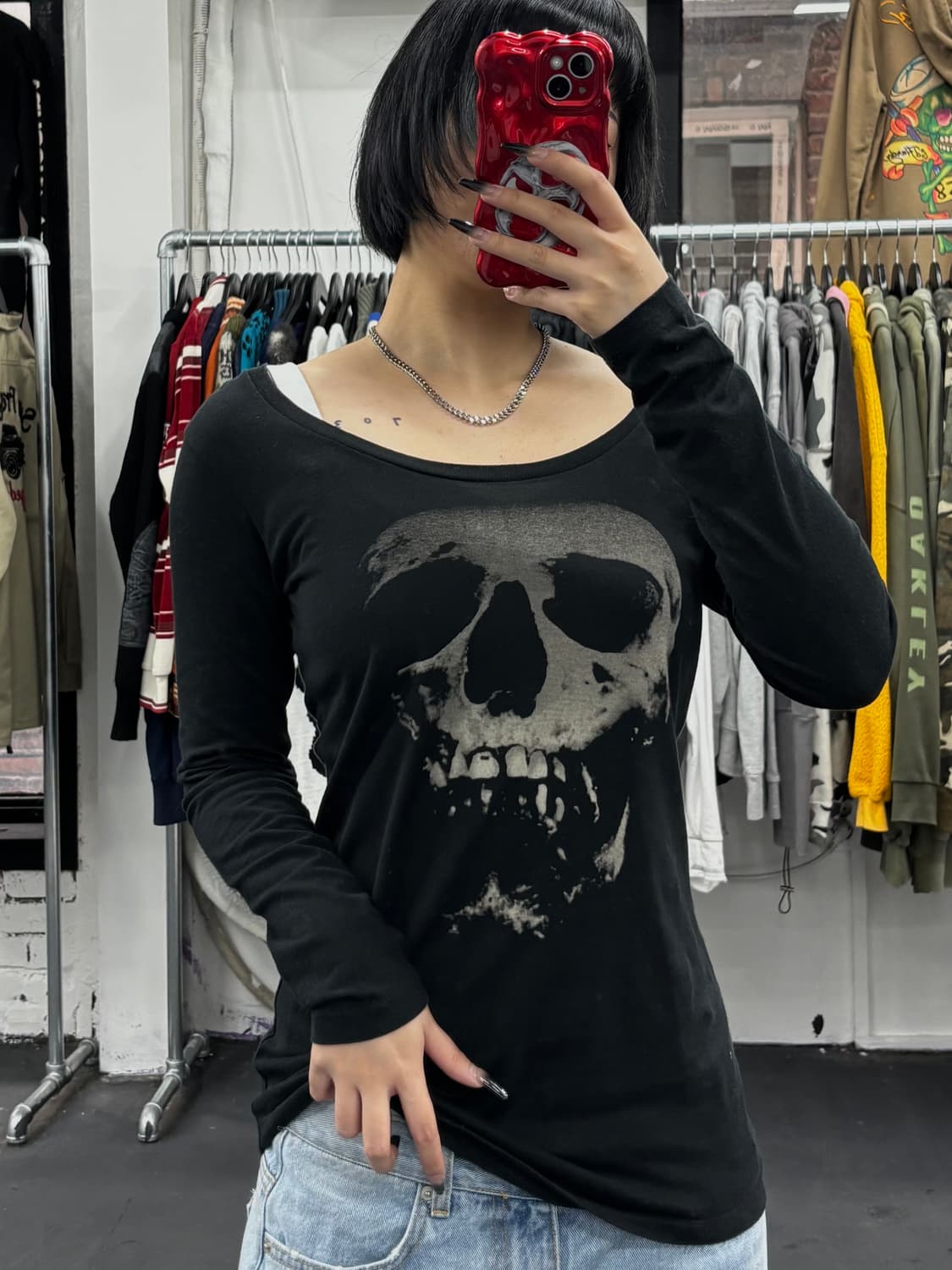 히스테릭 글래머 스컬 스트로베리 롱슬리브 상품이미지2