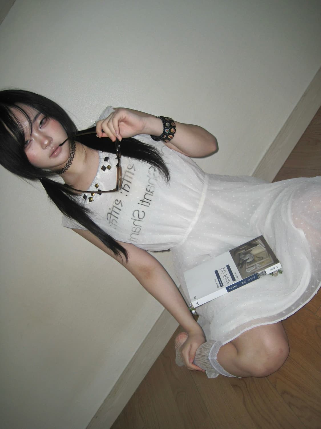 Om Shanti Studded Chiffon Dress 상품이미지3