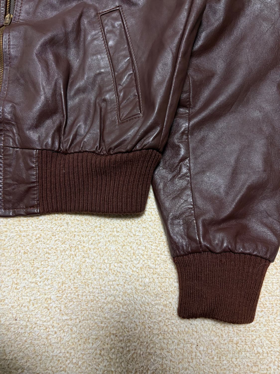 100) 70s Sears 싱글 카페레이서 레더 자켓 상품이미지6