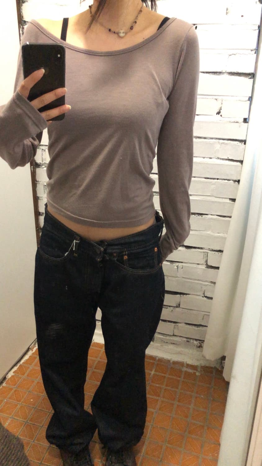 뮤트 핑크 베이직 이너 티 상품이미지1