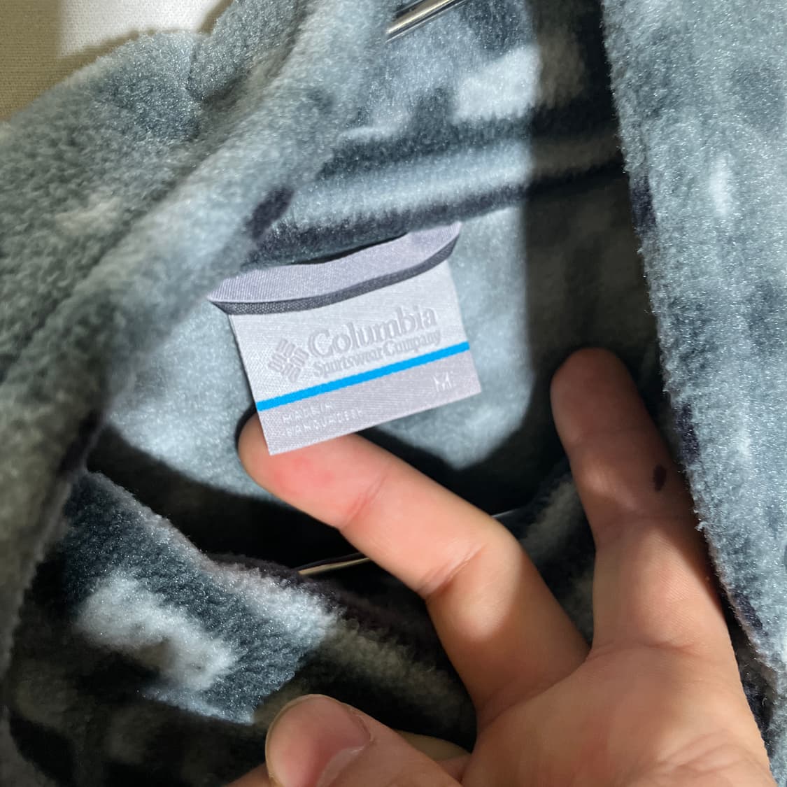 M)컬럼비아 체크패턴 후리스 자켓 상품이미지4