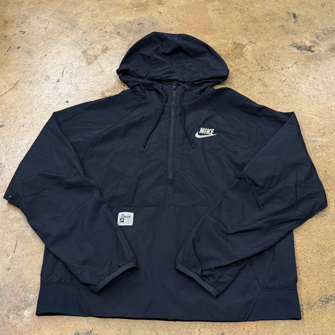 [정품/M] 나이키 블랙 후드 바람막이 하프집업 b18 상품이미지2