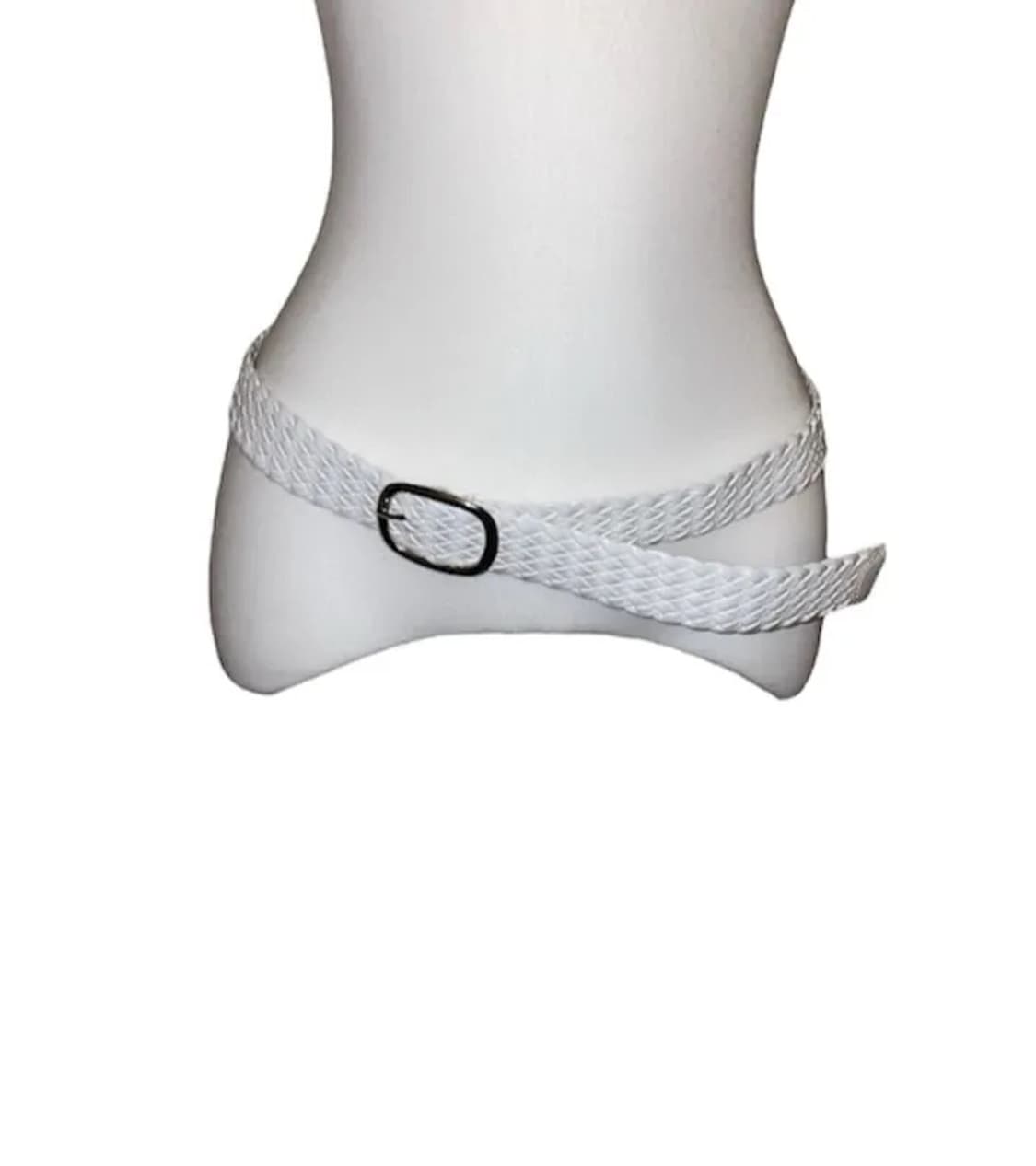 웨스턴 꼬임 벨트 화이트 상품이미지2