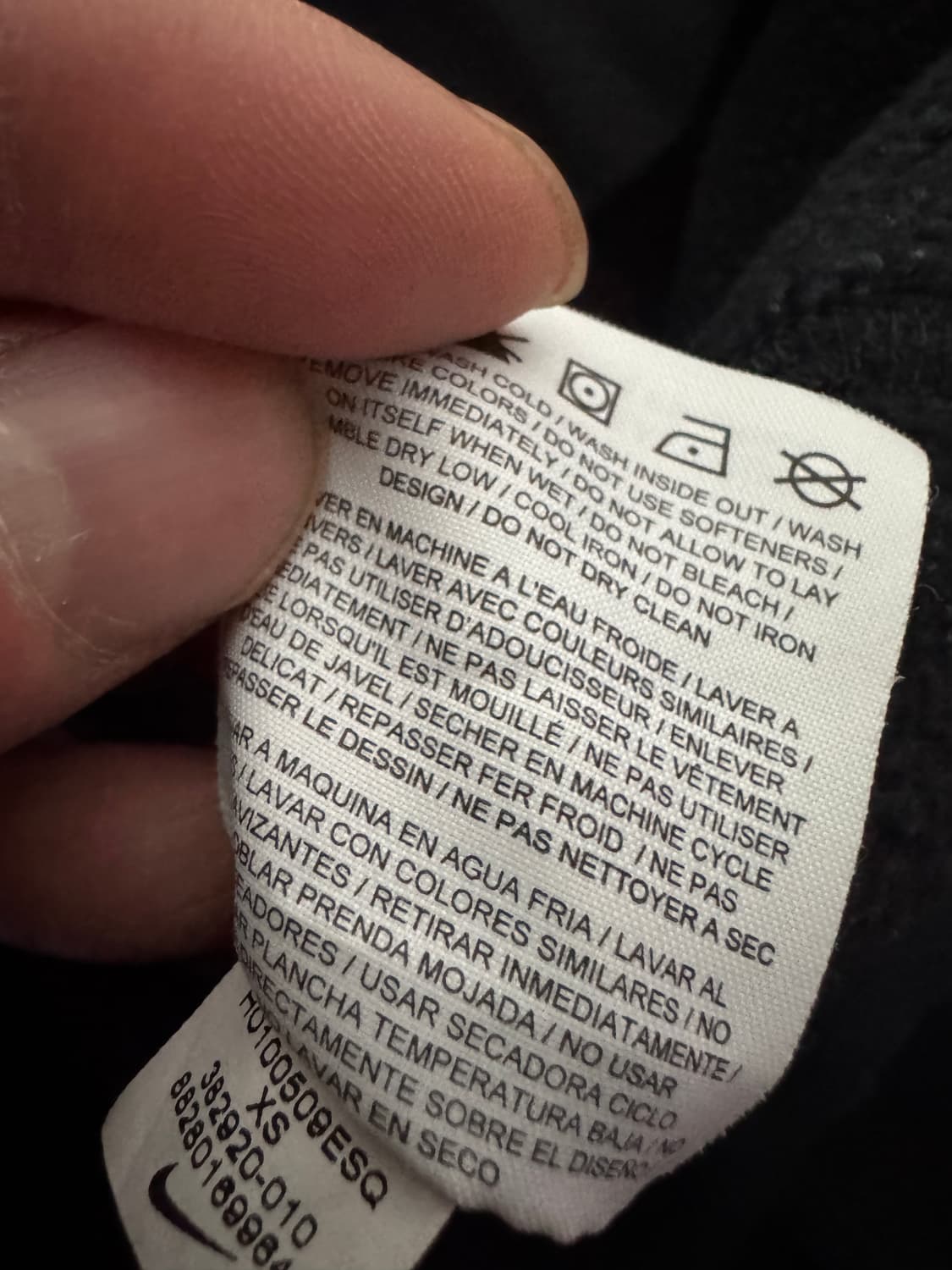 여성 나이키 스포츠웨어 스우시 후드티 xs 블랙 상품이미지5