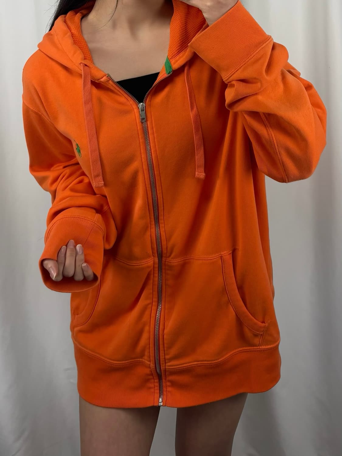폴로 오렌지 후드집업 상품이미지2