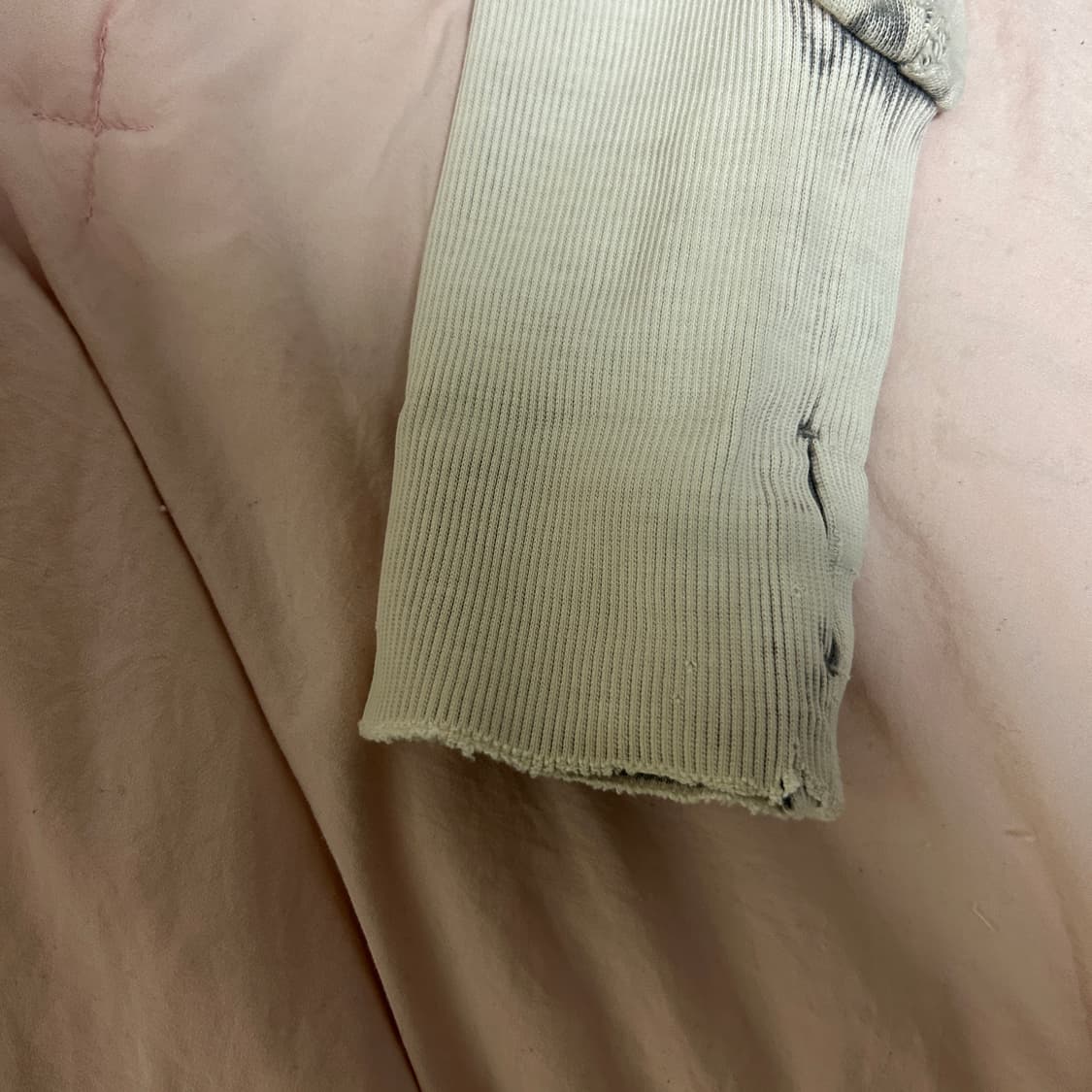 미스치프 빅포켓 후드 블리치드 핑크 그레이 M 상품이미지5