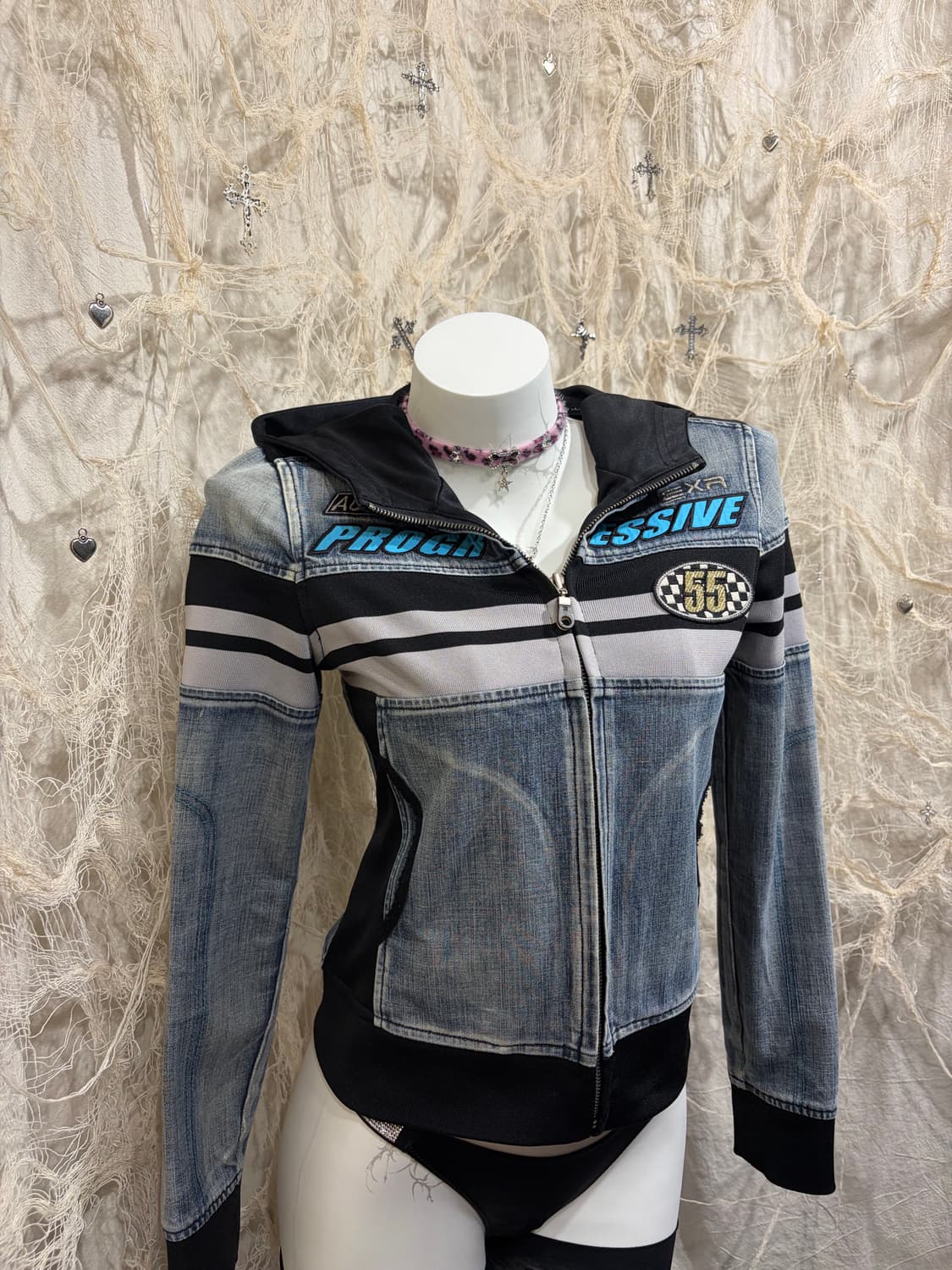 EXR 00‘s washing patch track hoodie zip  상품이미지7