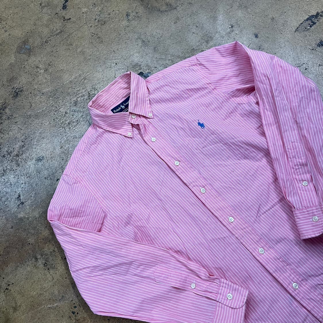 [정품/16] 폴로 랄프로렌 핑크 스트라이프 셔츠 b8 상품이미지1