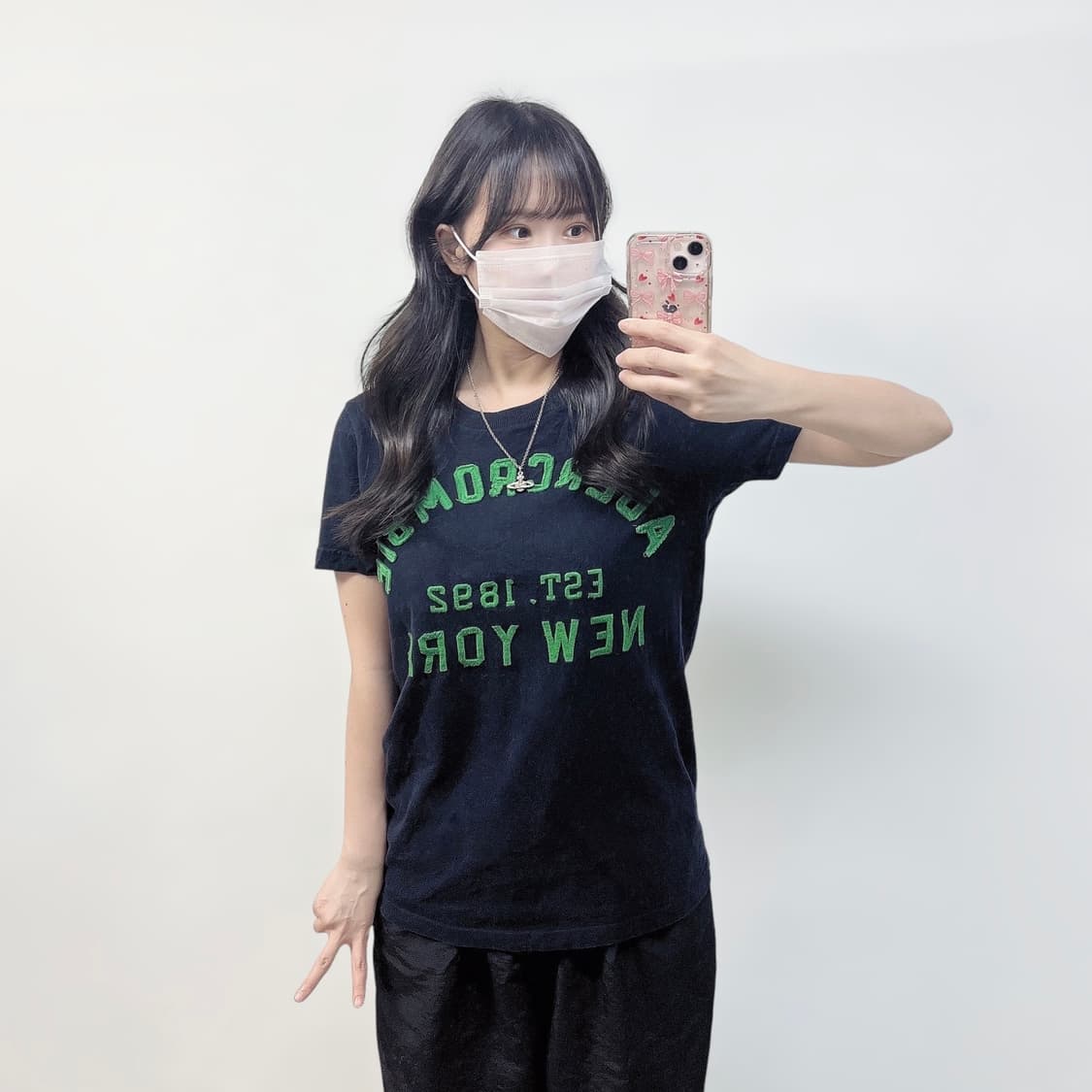 아베크롬비 아치 로고 반팔티 네이비 상품이미지1